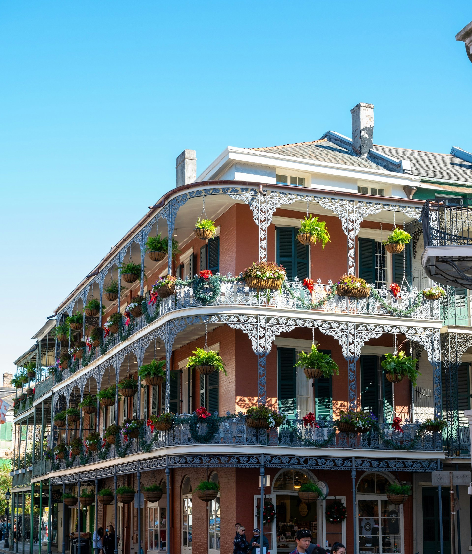 Een historisch pand in de muzikale wijk French Quarter in New Orleans