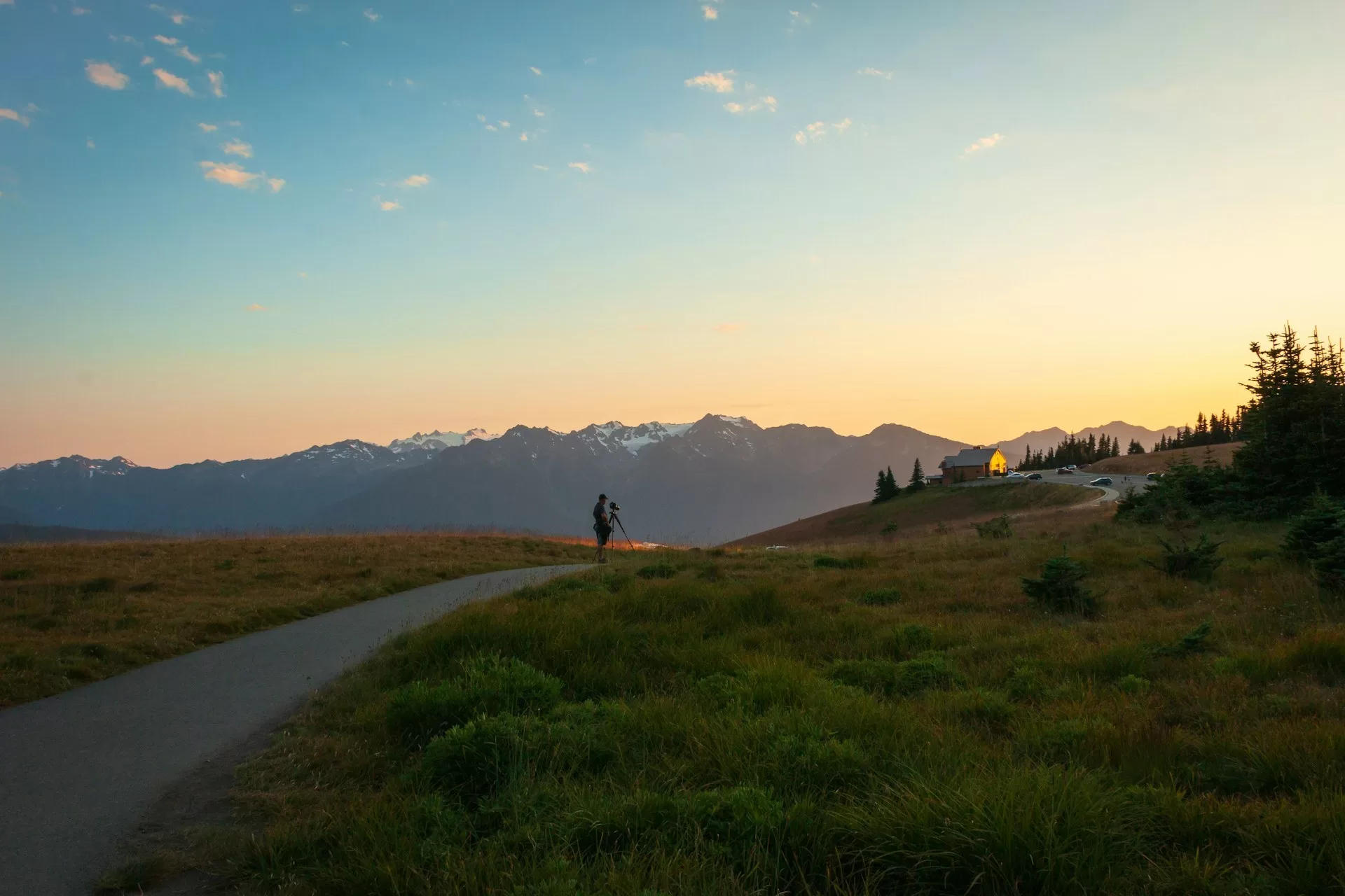 Een wandelpad door Port Angeles in Olympic National Park in Washington State