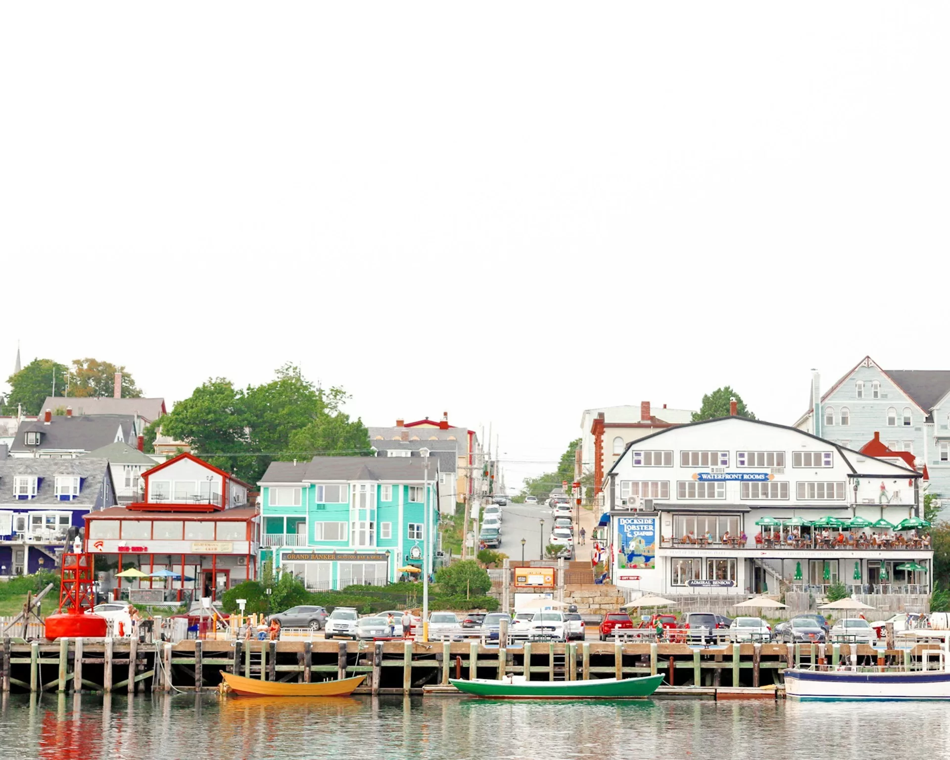 De stad Lunenburg aan het water in Nova Scotia, Canada