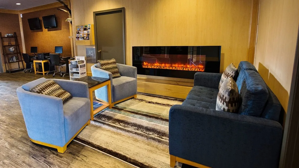 Zitgedeelte in de lobby van het Hotel Prince Rupert