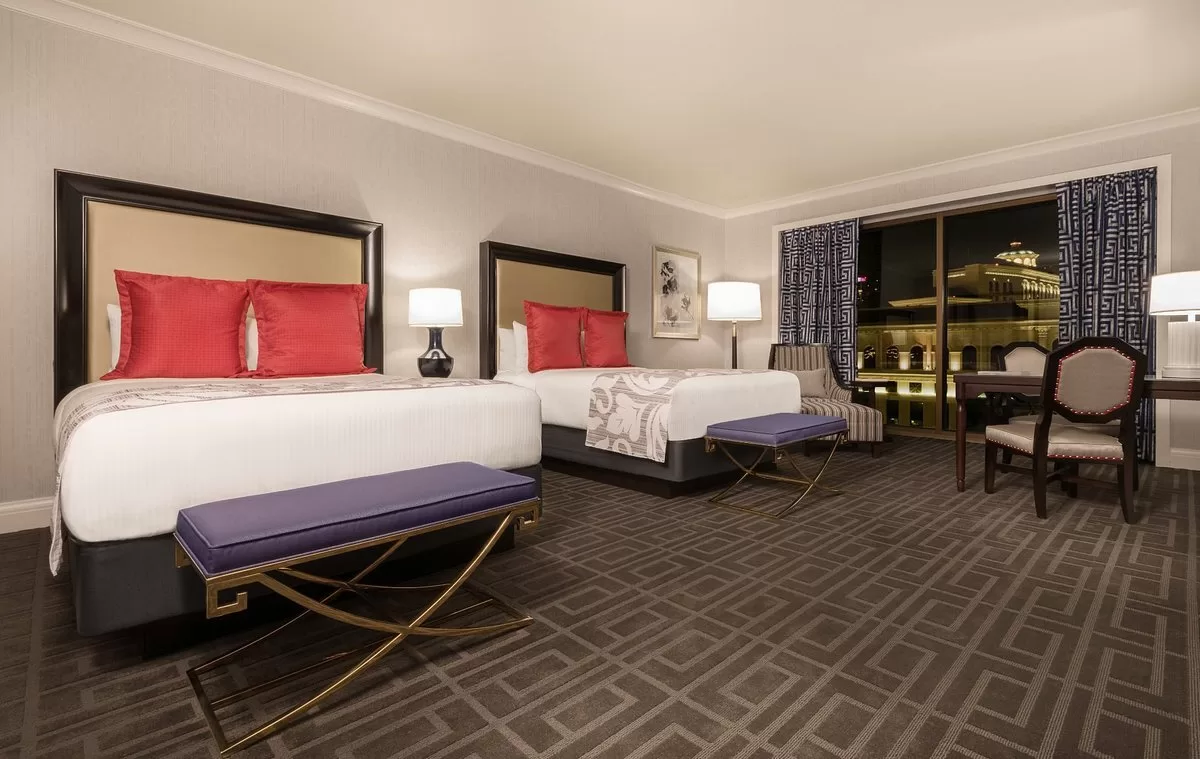 Standaardkamer met twee aparte bedden in het Hotel Caesars Palace Las Vegas Hotel Casino Las Vegas