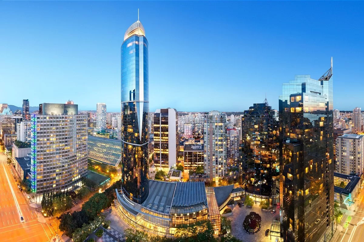 Exterior van het Hotel Sheraton Vancouver Wall Centre