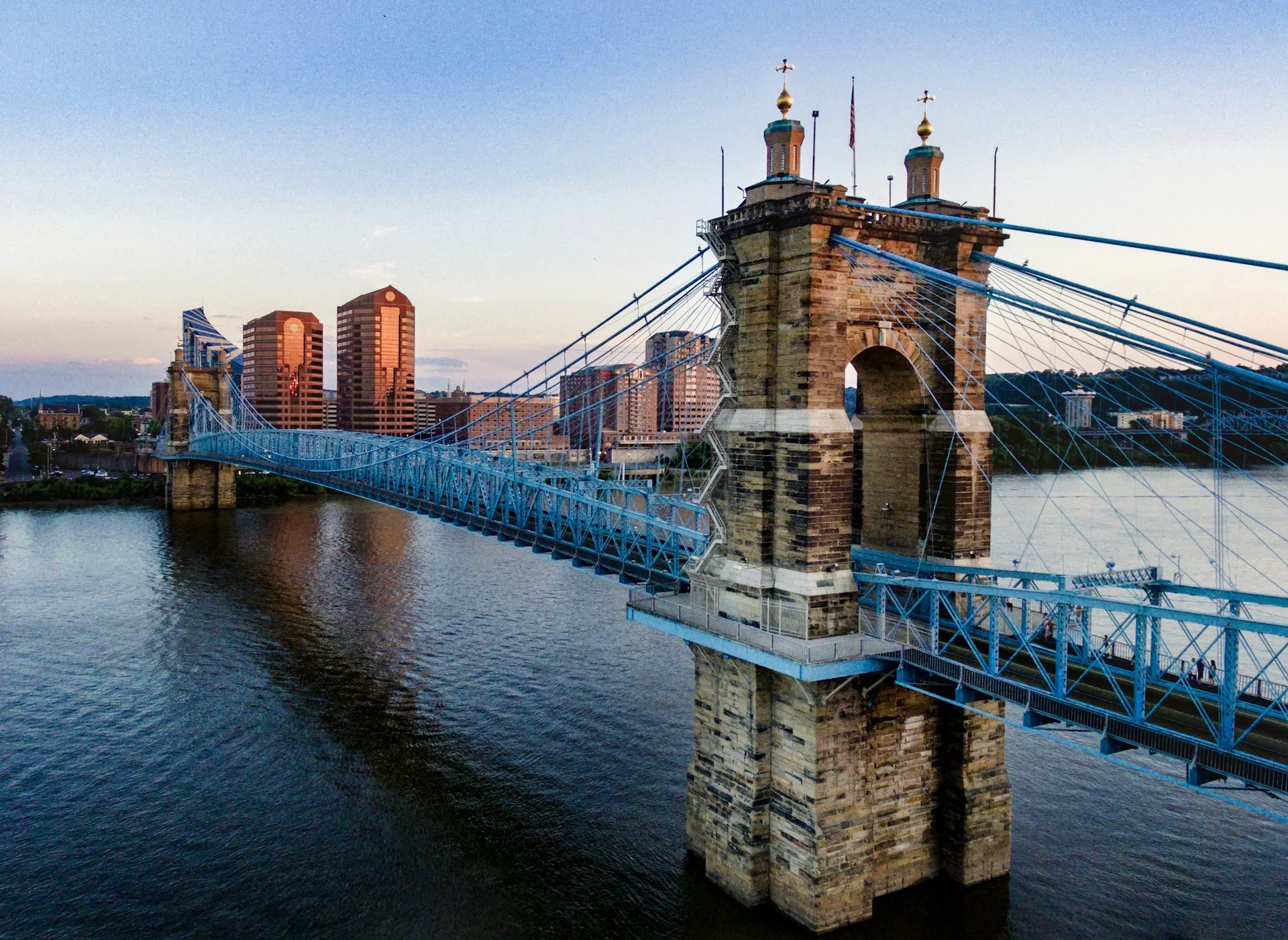 Een brug over de Ohio River in Cincinnati
