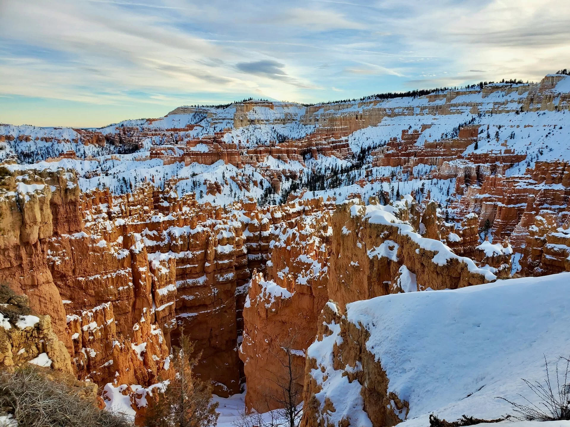 Sneeuw in de Grand Canyon.