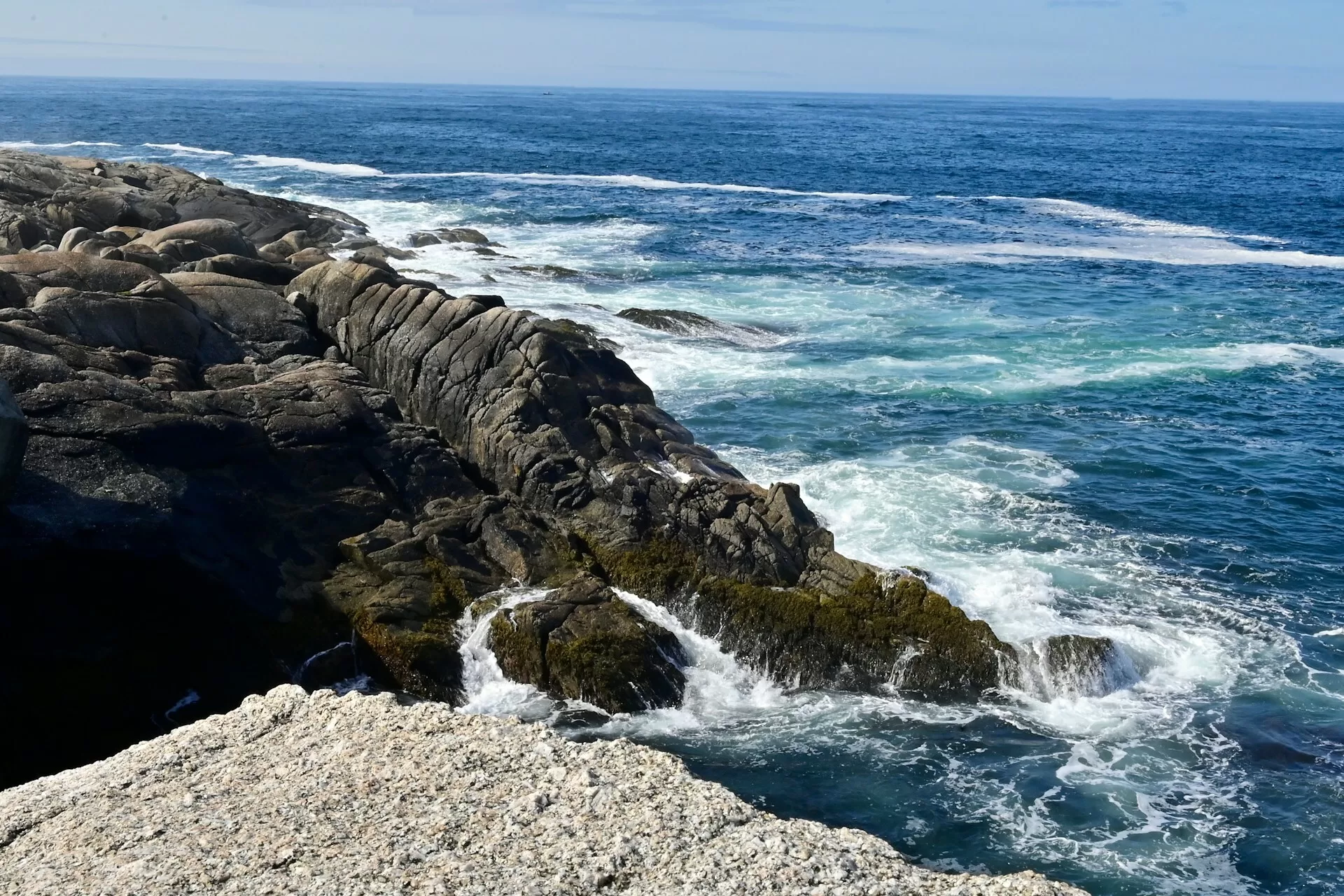 De kust van Western Shore in Nova Scotia