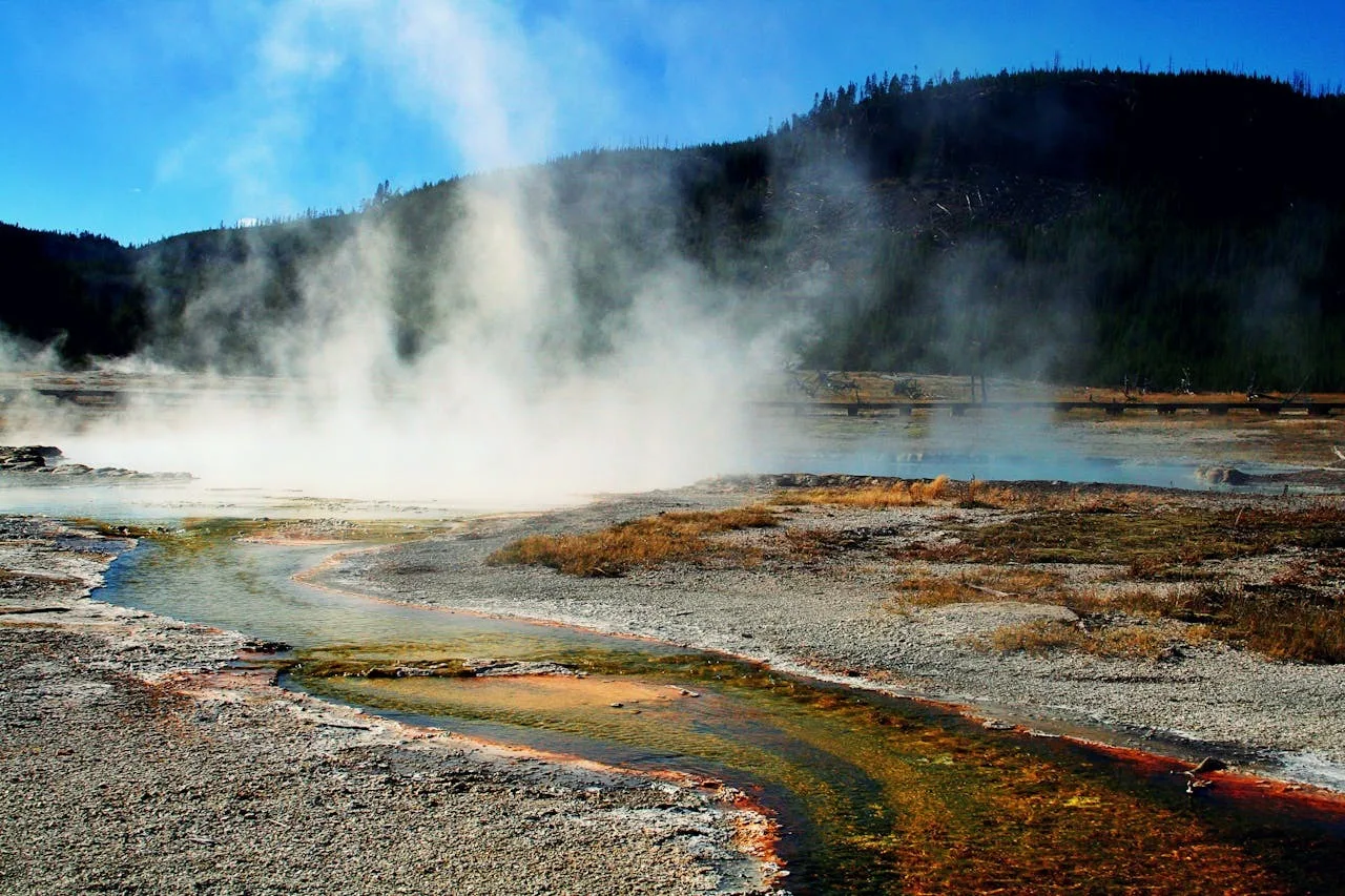 Stoom in Yellowstone Park
