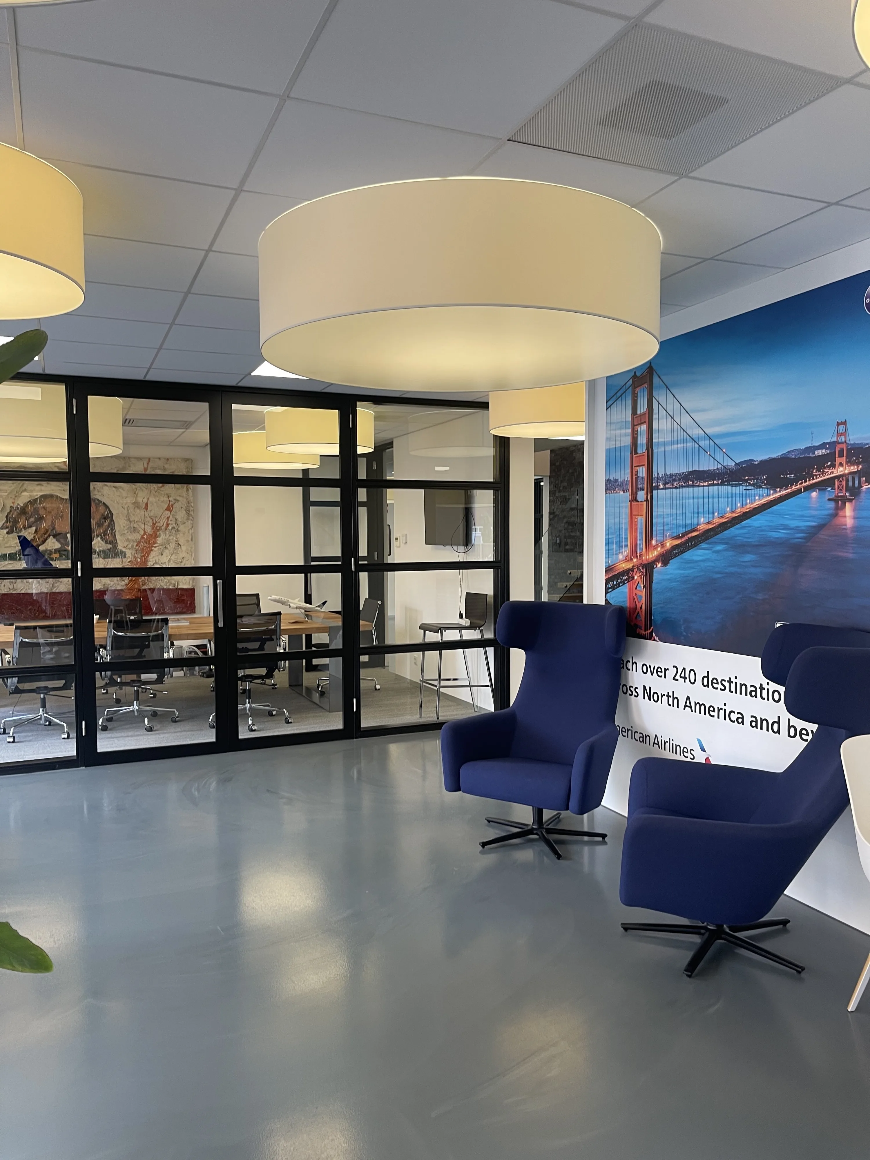 Interior van het Exit Reizen kantoorpand