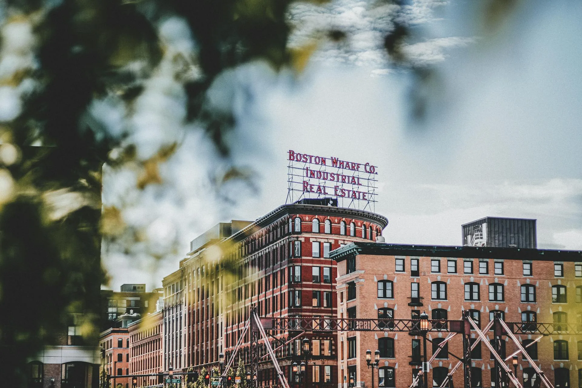 Historische panden in de haven van Boston