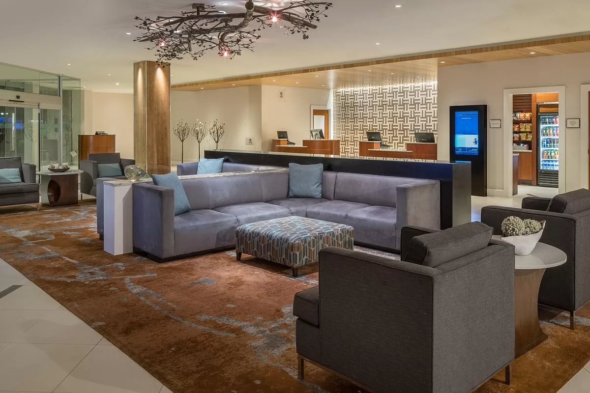 Zitlounge bij de receptie van het Hotel Sheraton by the Galleria Dallas