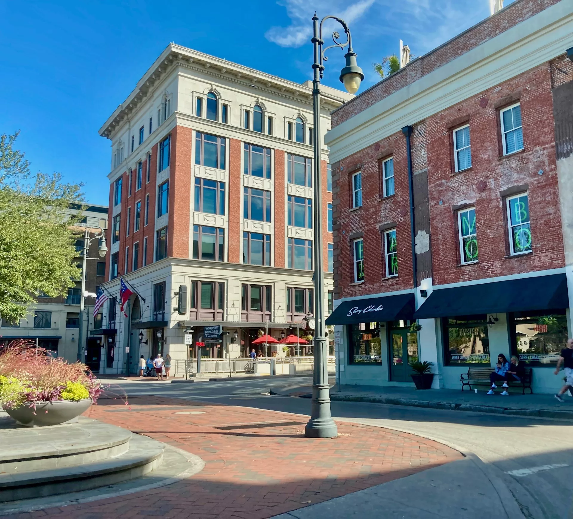 Historische gebouwen in het centrum van Savannah, Georgia