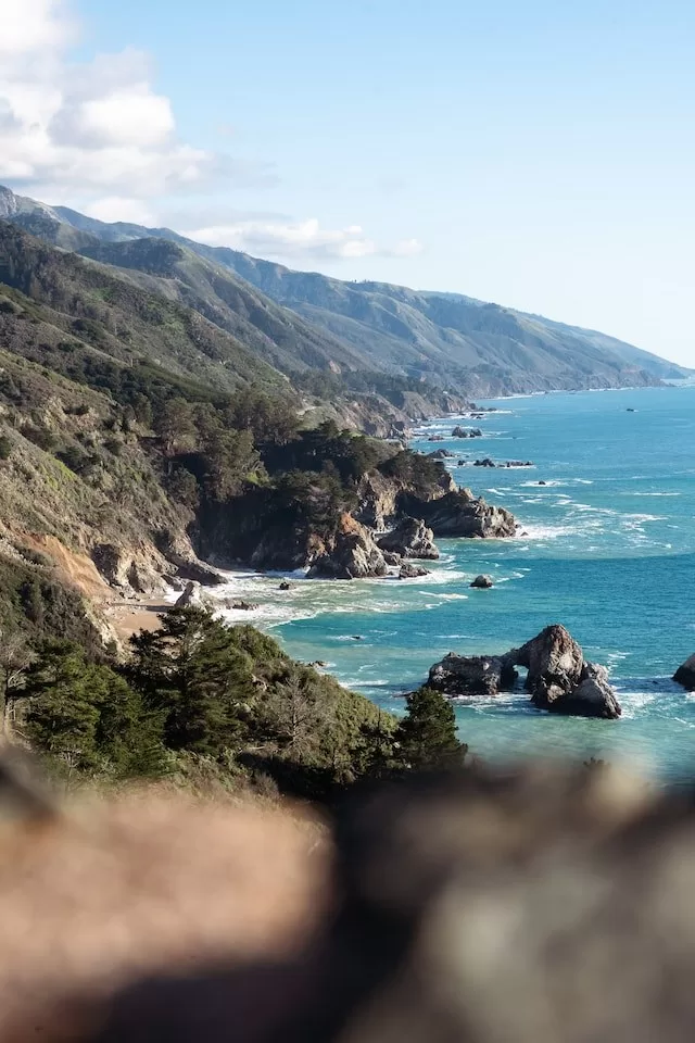De Pacific Coast in Californië