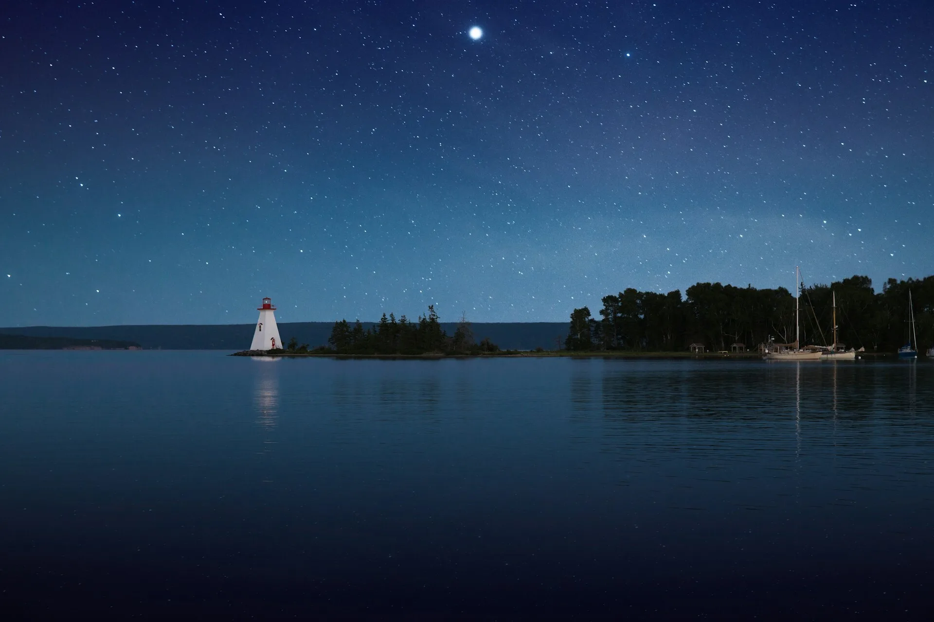 De sterrenhemel in Baddeck, Nova Scotia