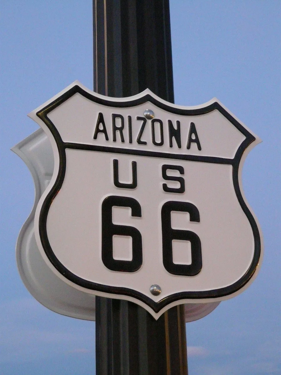 Route 66 bord in de staat Arizona USA