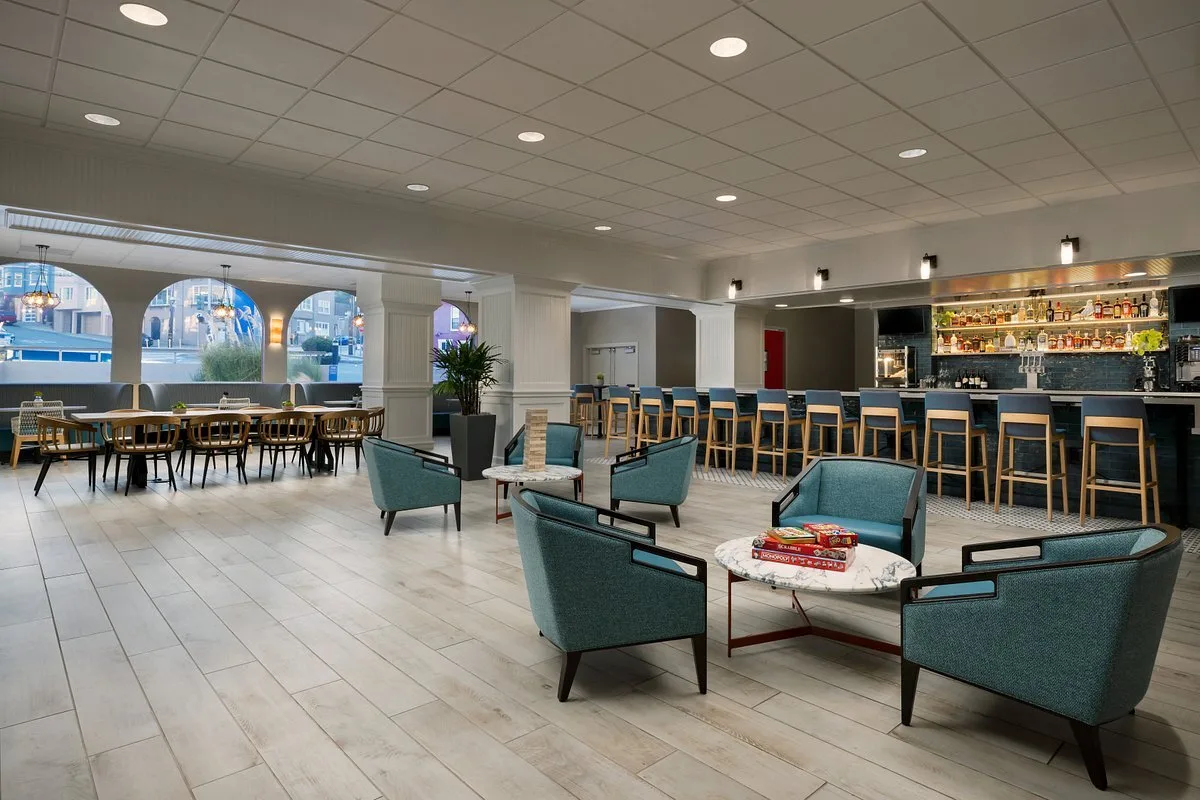 Bar met lounge in het Hotel caza San Francisco