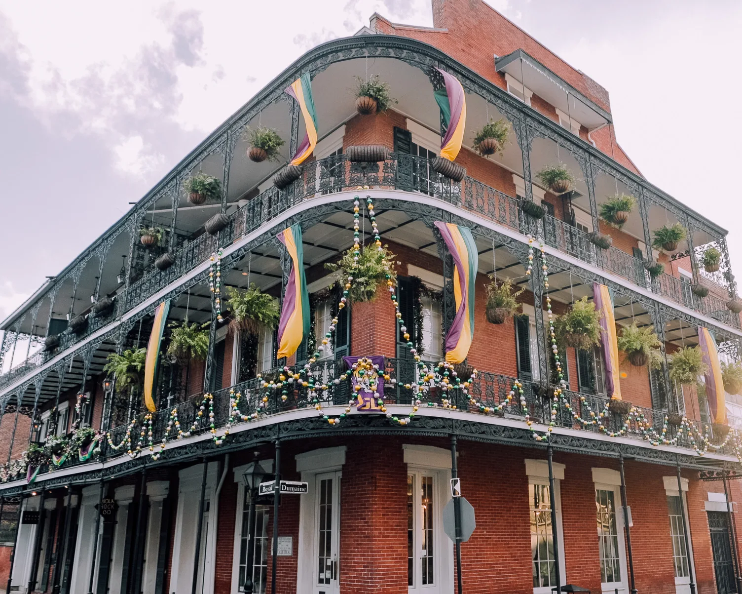 Huis in New Orleans tijdens Mardi Gras