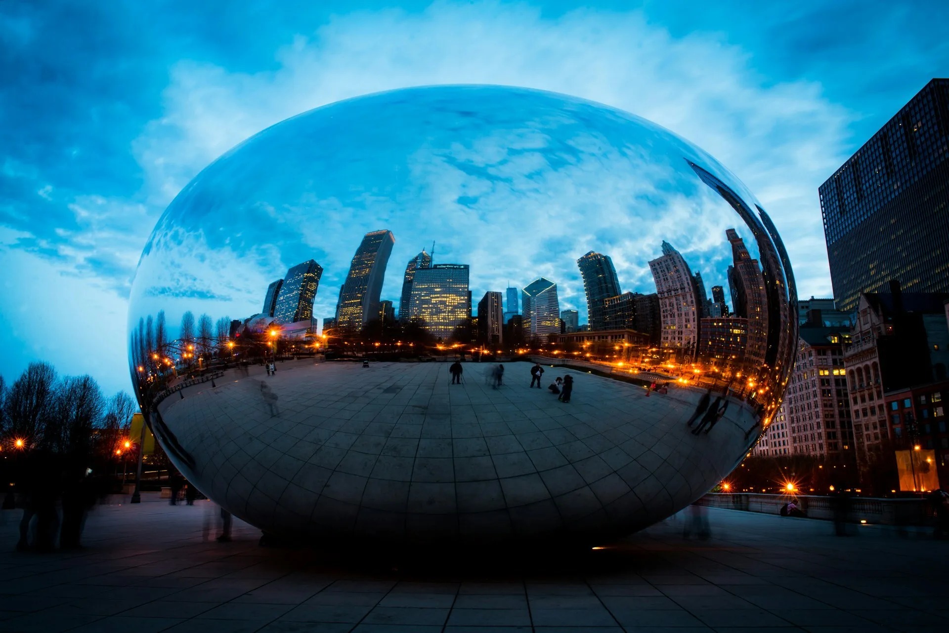 'The Bean' in het Millennium Park in Chicago