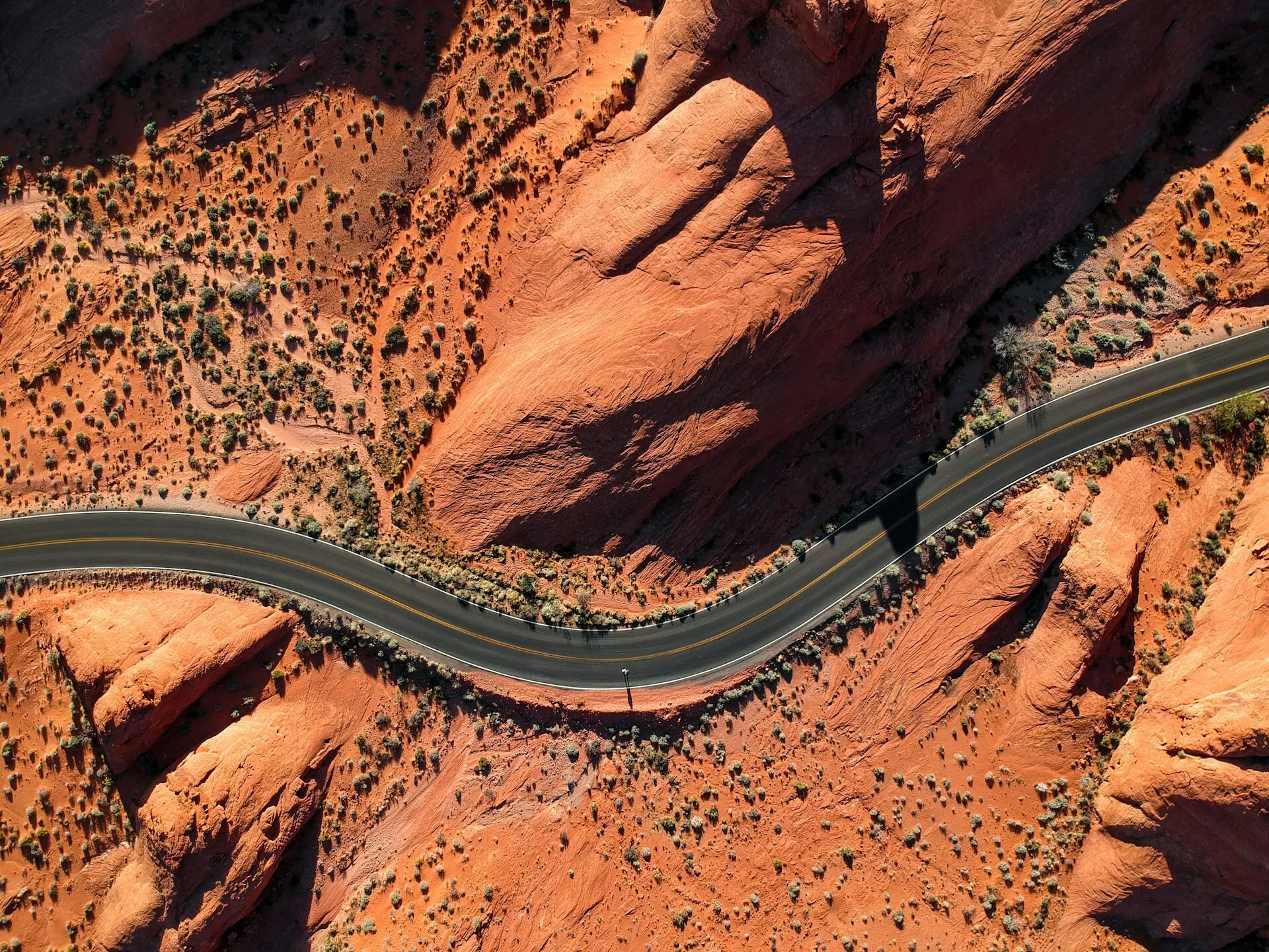 Nevada Road van boven af.