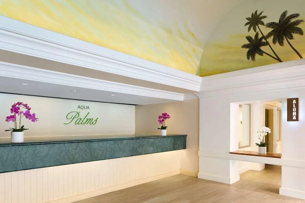 Receptie van het Hotel Aqua Palms Honolulu