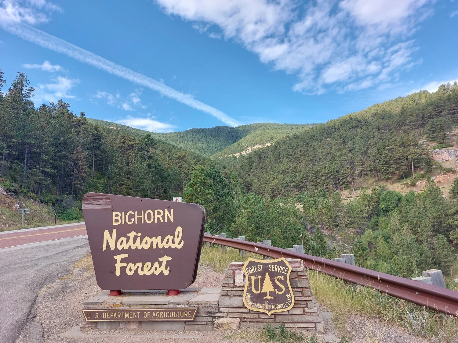 Sign bij de ingang van Bighorn National Forest