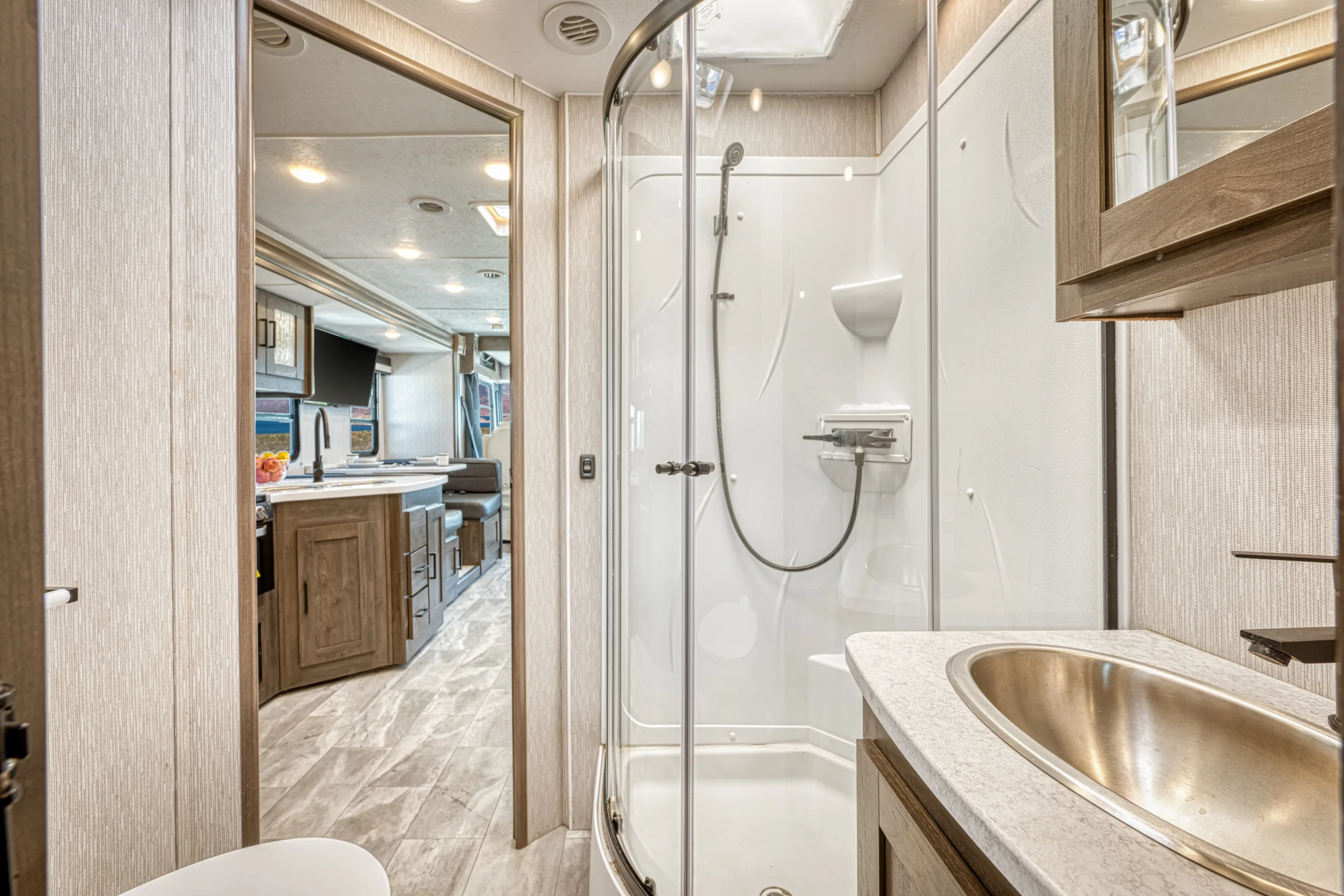 Badkamer van een AF El Monte camper