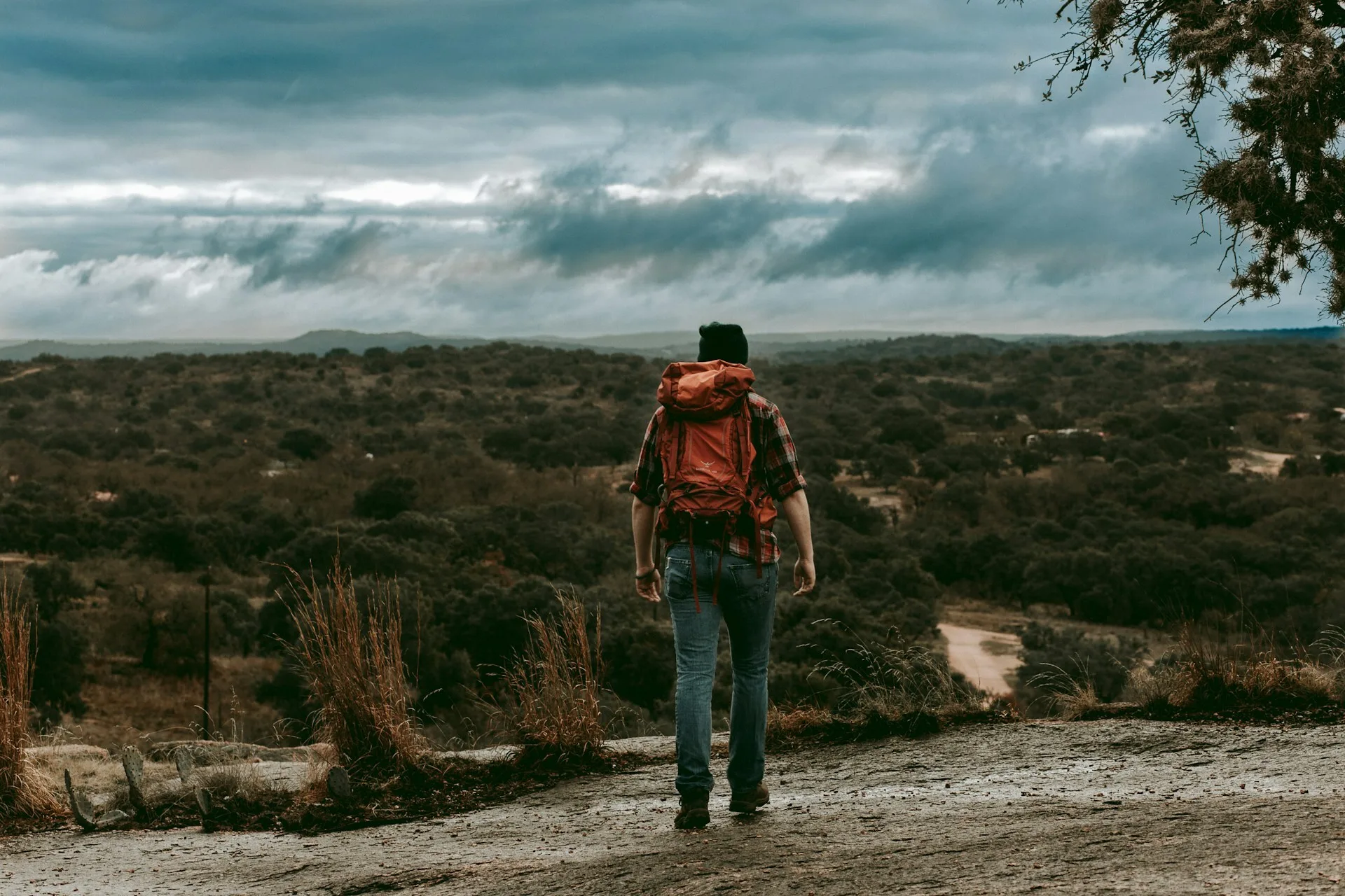 Uitzicht over Enchanted Rock State Natural Area in Fredericksburg, Texas