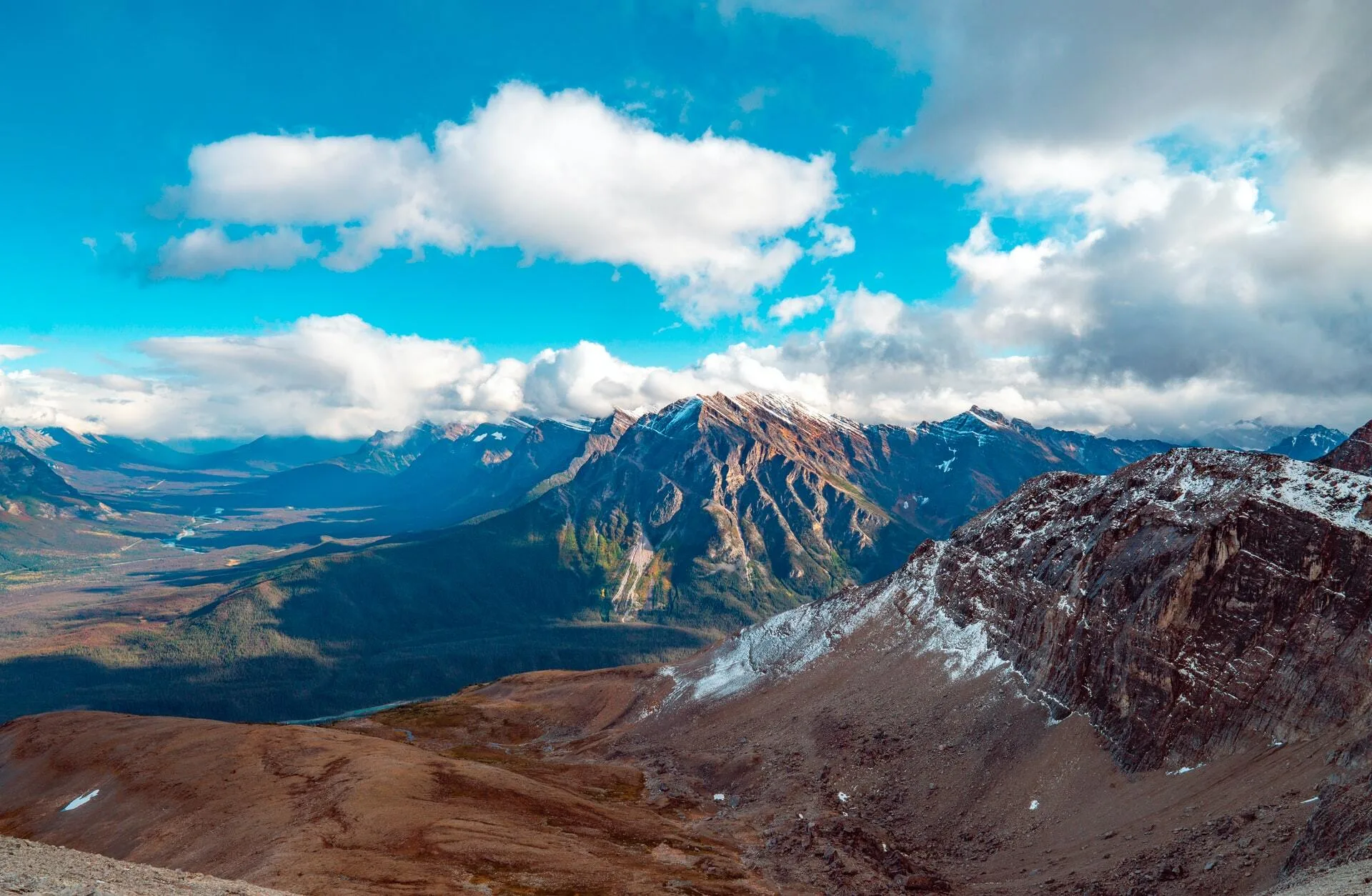 Uitzicht over de Rockies in Banff National Park in West Canada