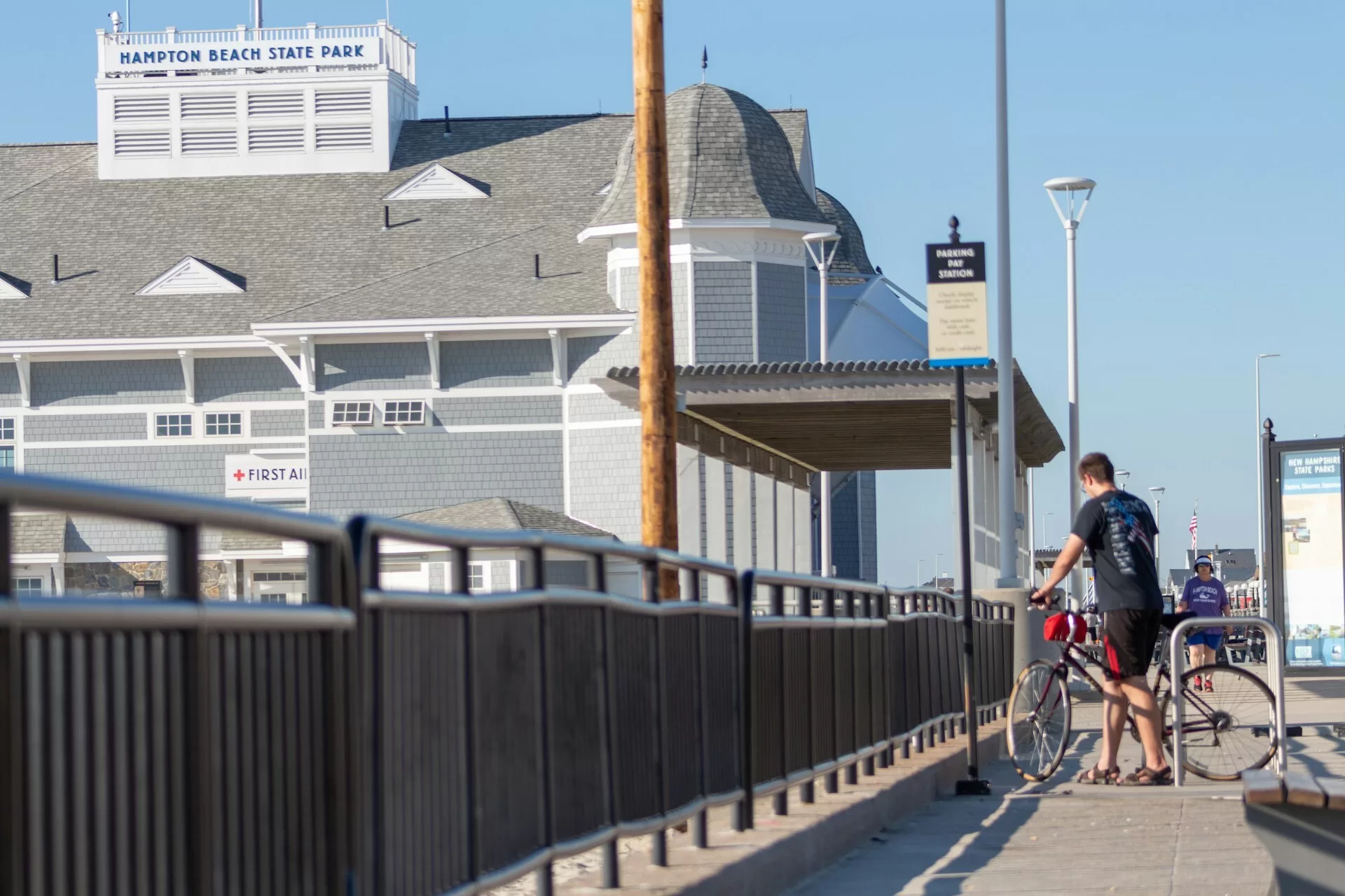 De pier van Hampton Beach State Park in New York State