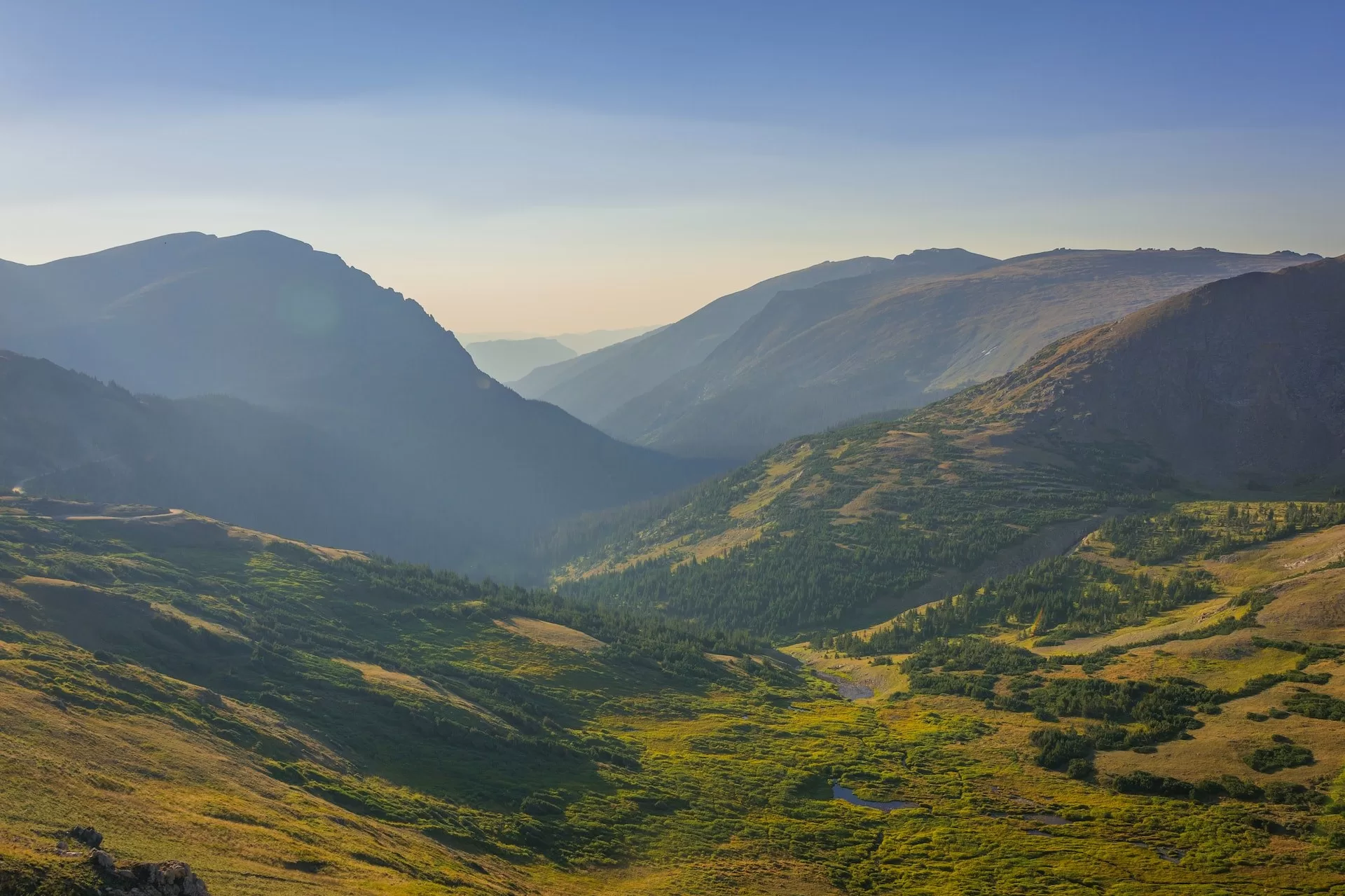 Uitzicht over Rocky Mountain National Park