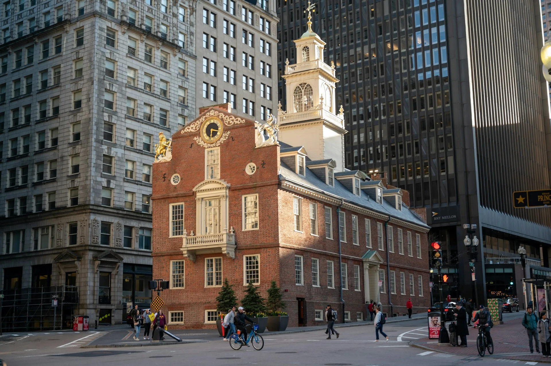 Old State House Boston tussen de wolkenkrabbers
