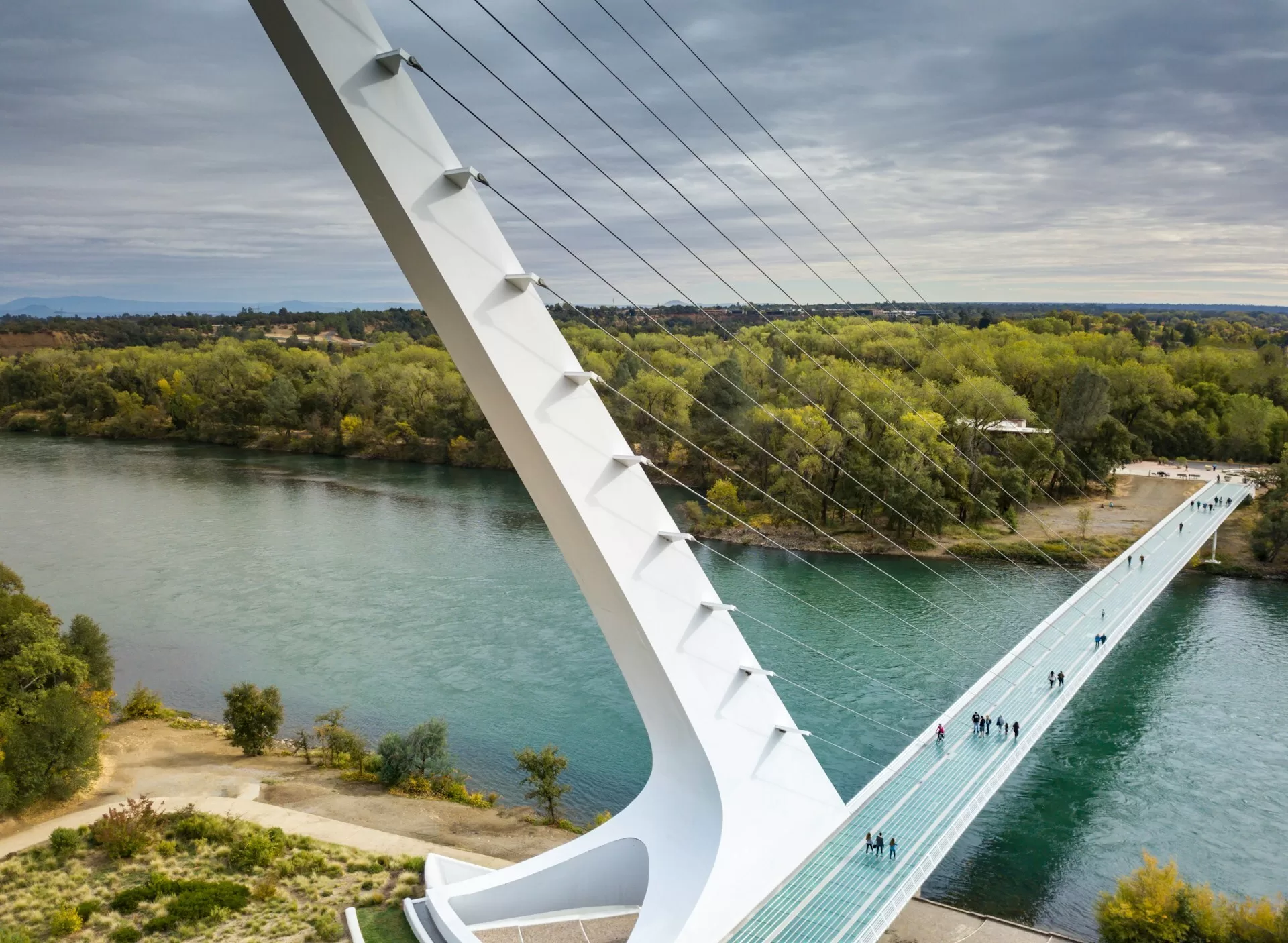 Sundial Bridge in Redding, Californië
