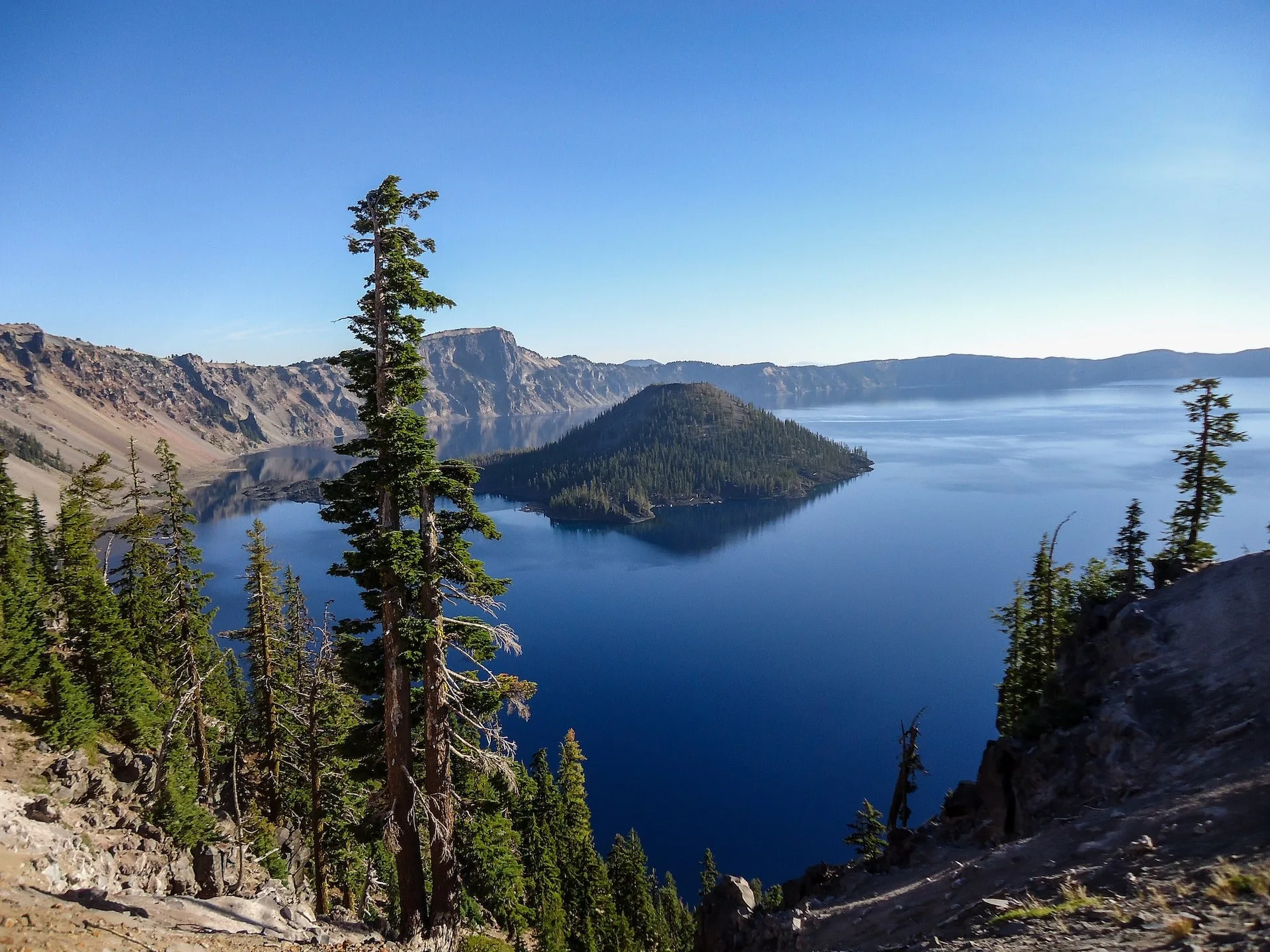 Uitzichtpunt Crater Lake in Oregon in het noordwesten van de USA