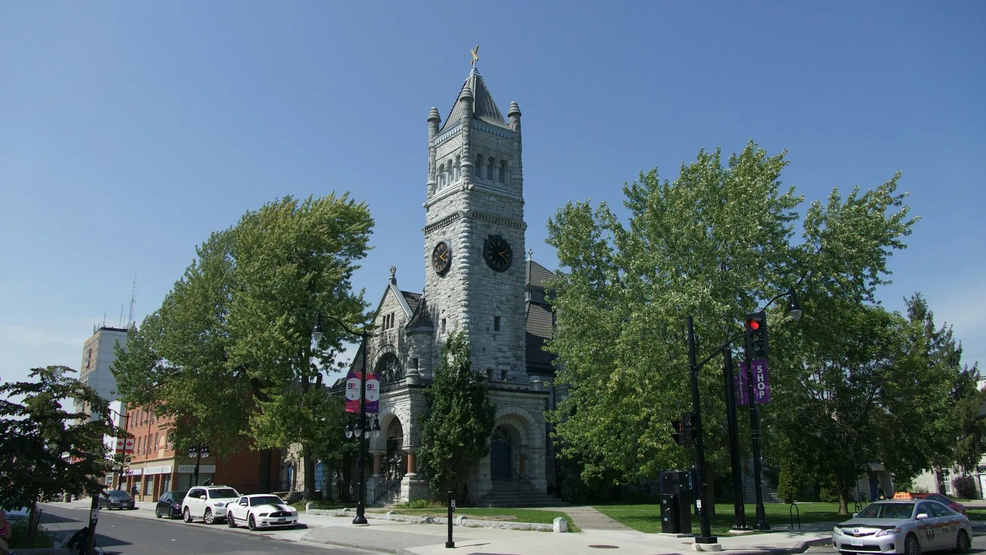 De St. Andrew's kerk in de binnenstad van Kingston, Canada