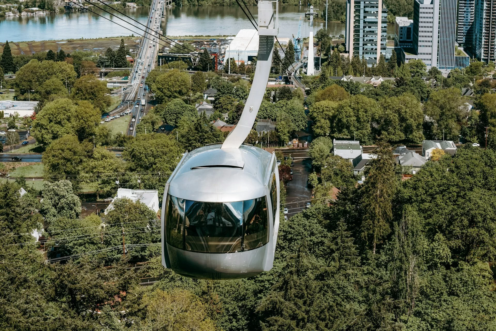 South Waterfront Lower Tram in Portland, Oregon
