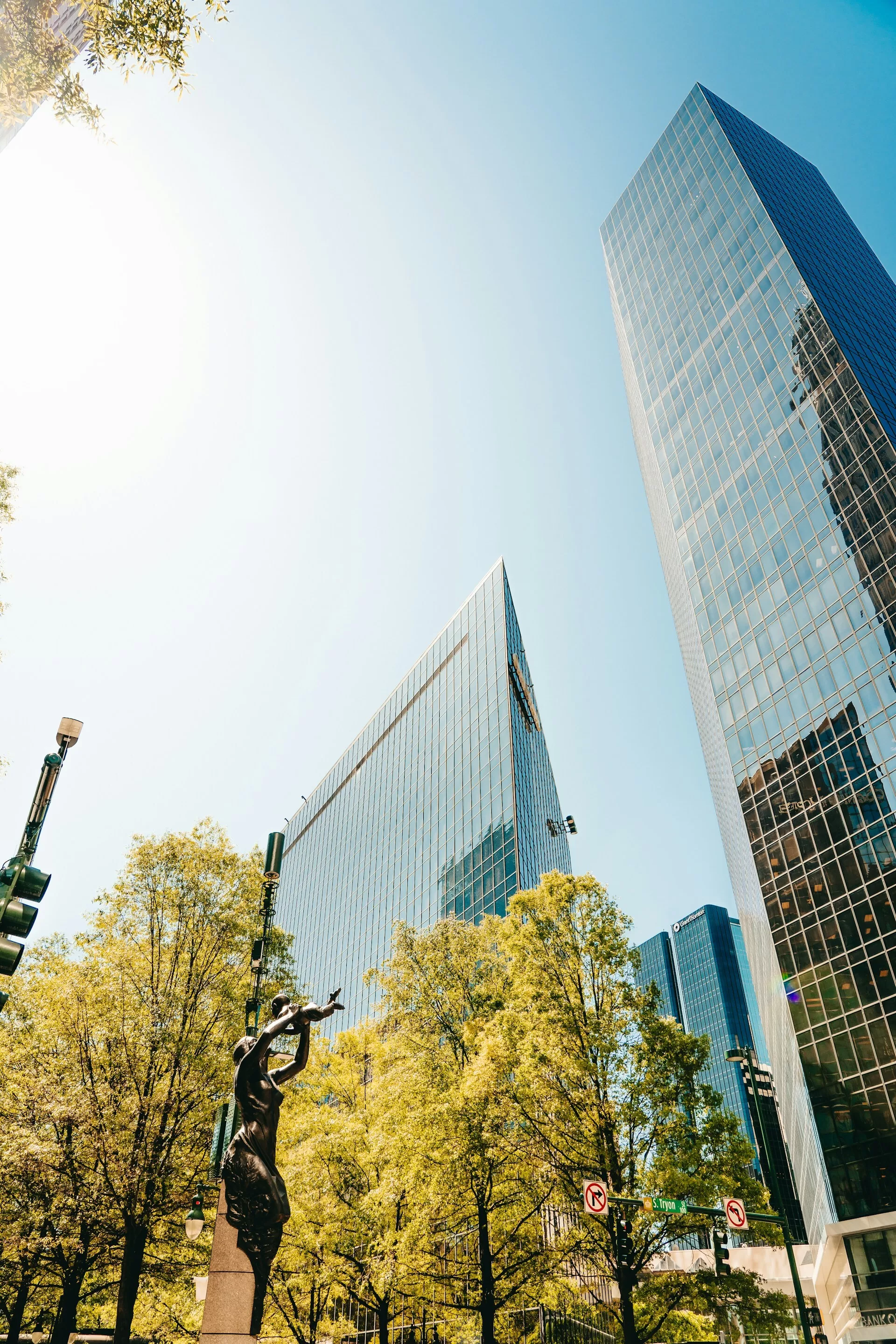 Wolkenkrabbers in het centrum van Charlotte, North Carolina