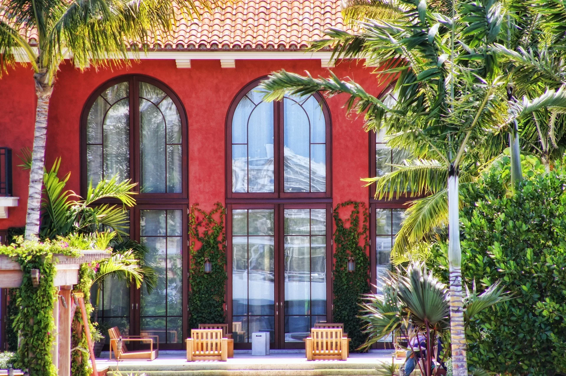 Huis met Spaanse/Cubaanse stijl in Miami.