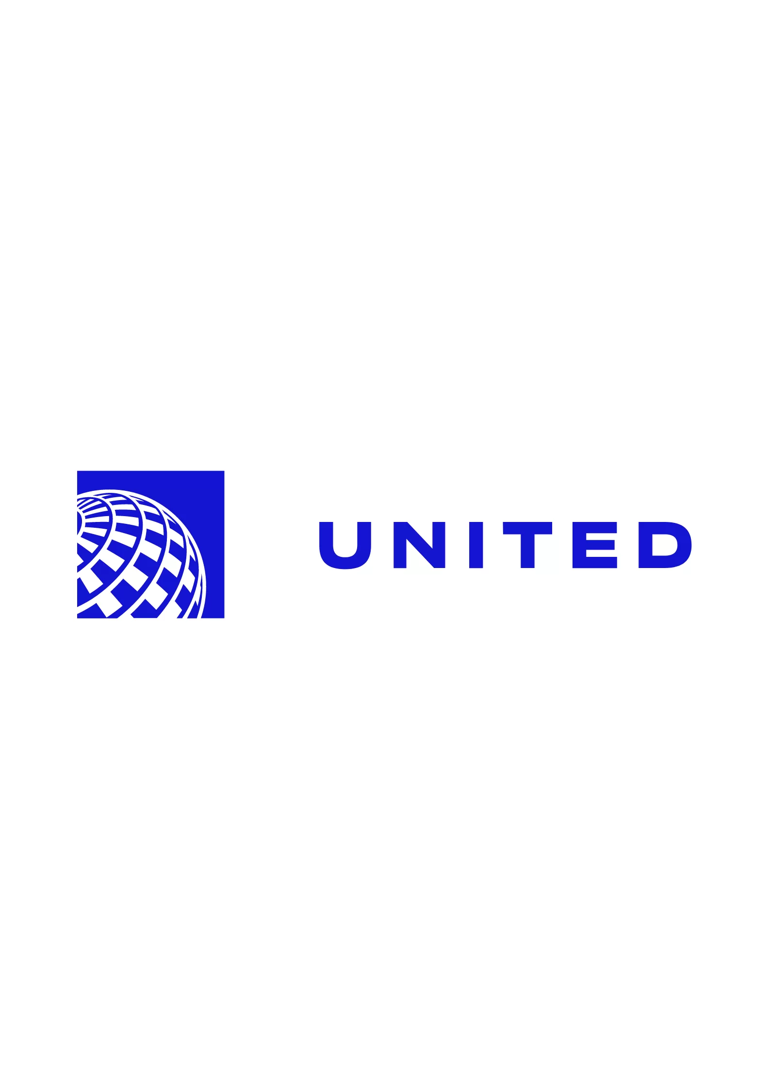 Het logo van vliegtuigmaatschappij United
