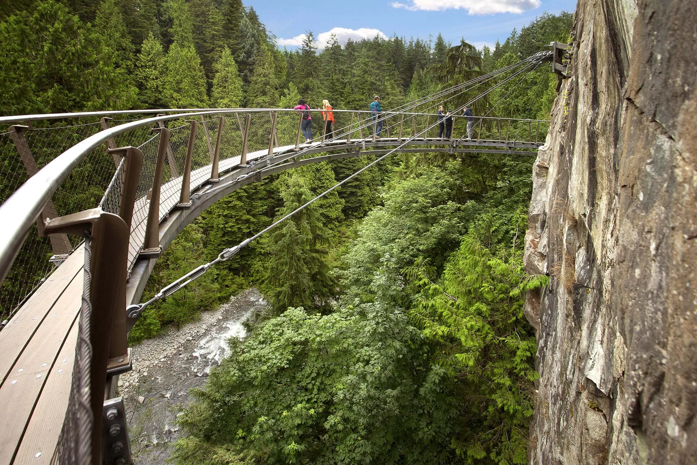 De Capilano Suspension Bridge en park in Vancouver