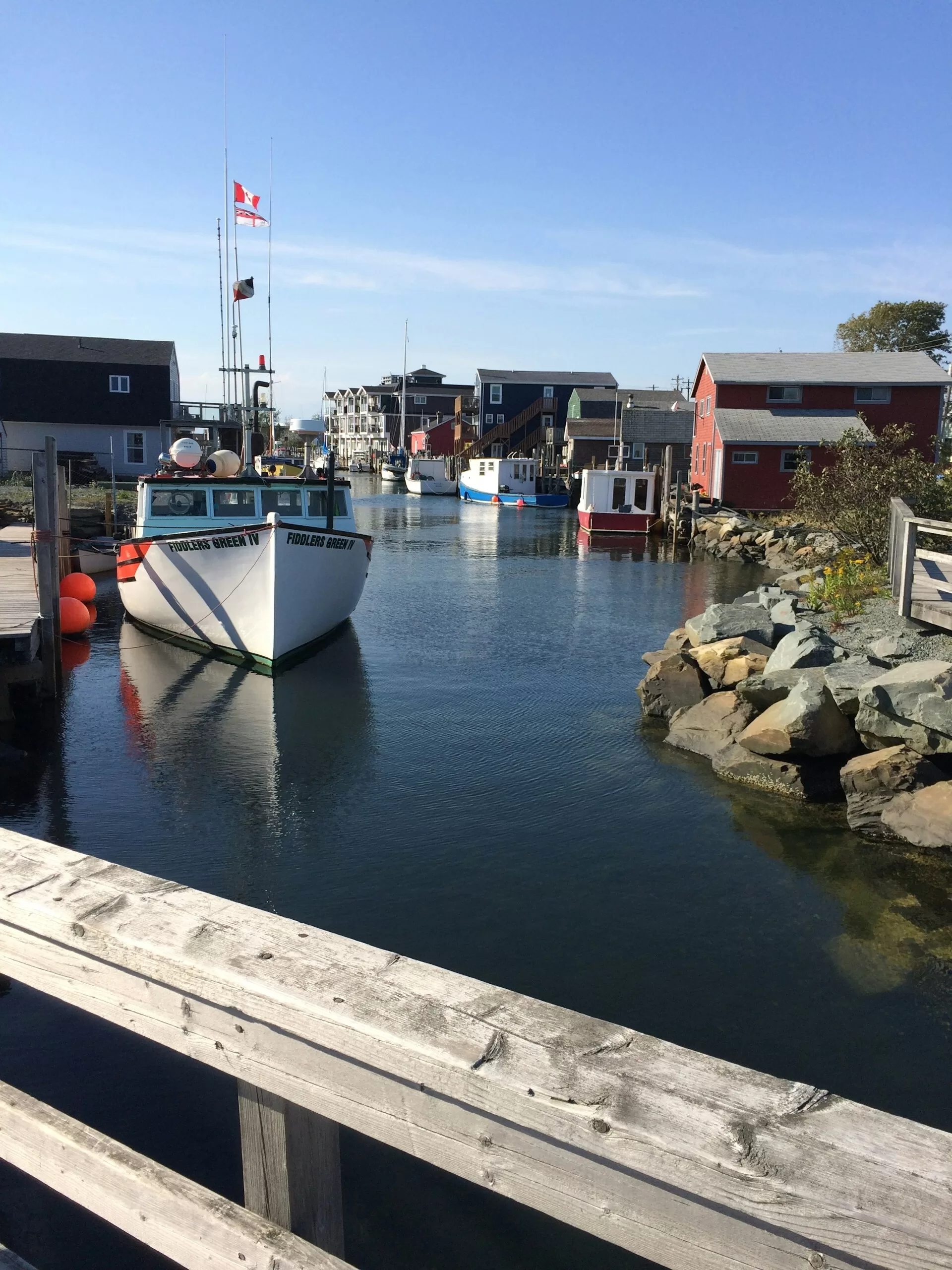 Boten in de haven van Halifax, Nova Scotia