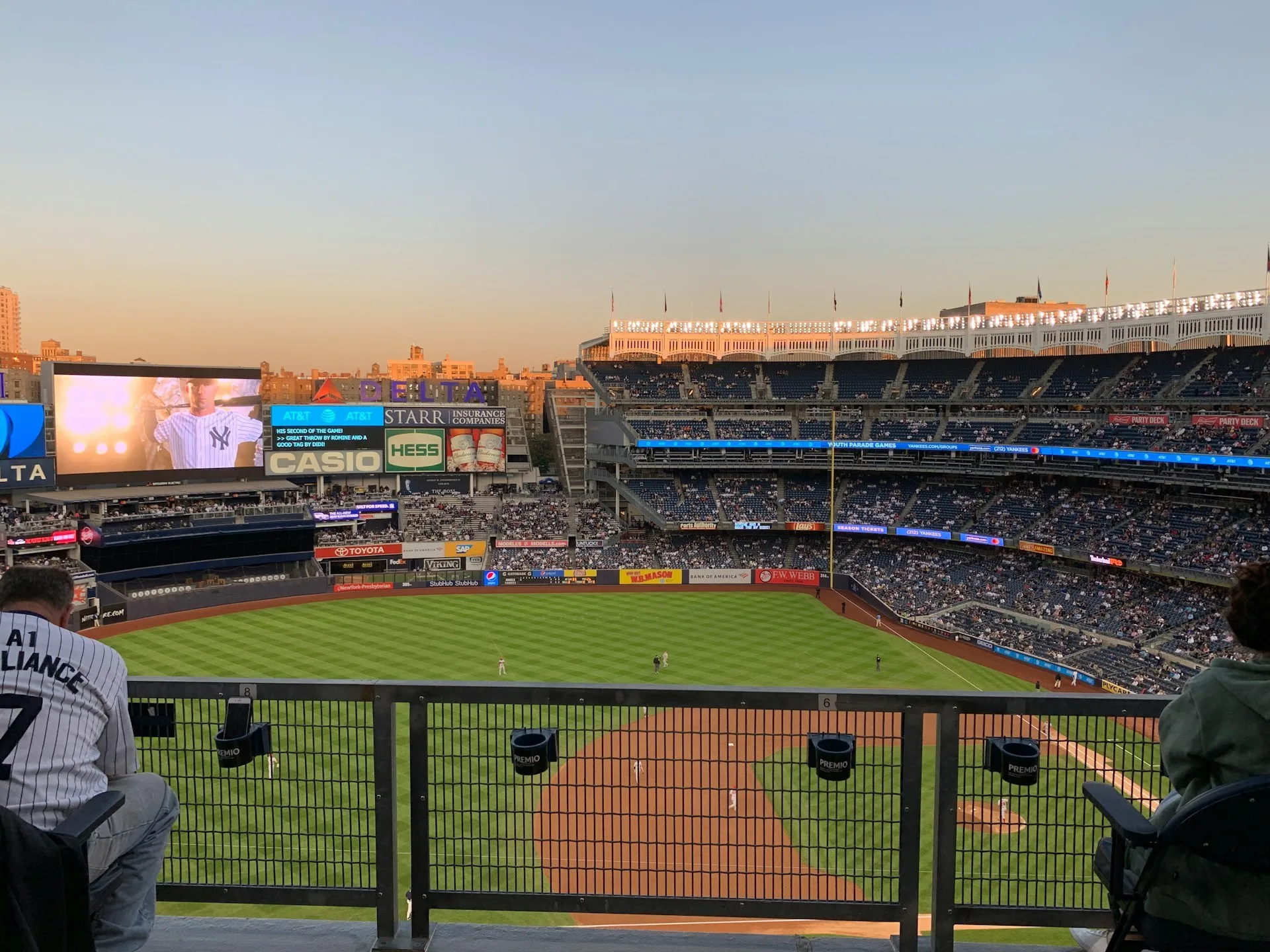 Wedstrijd in het Yankee Stadium in New York City