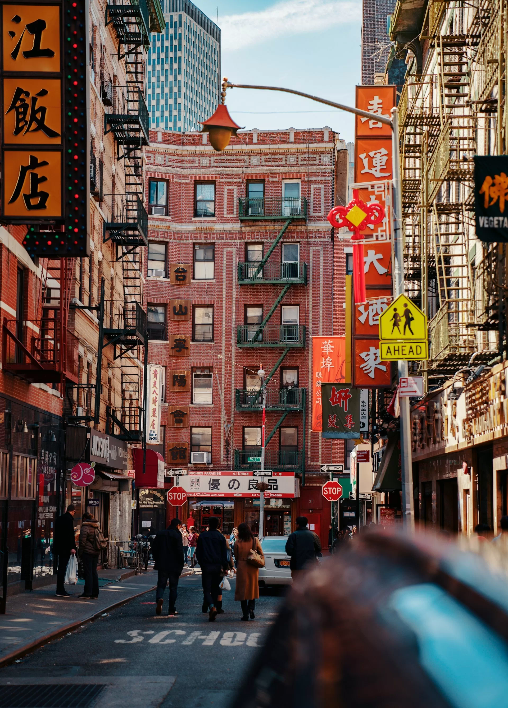 Straat in Chinatown, New York City