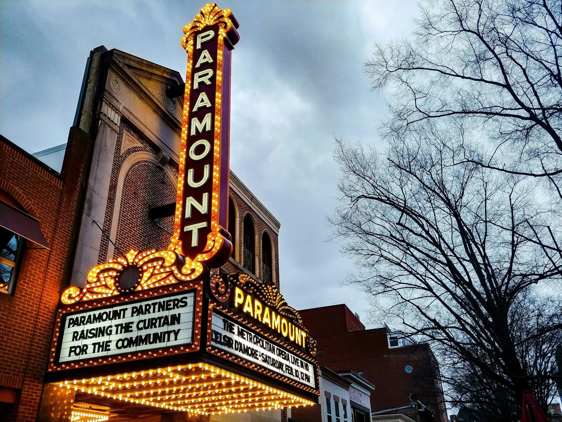 Paramount movie theater in Charlottesville