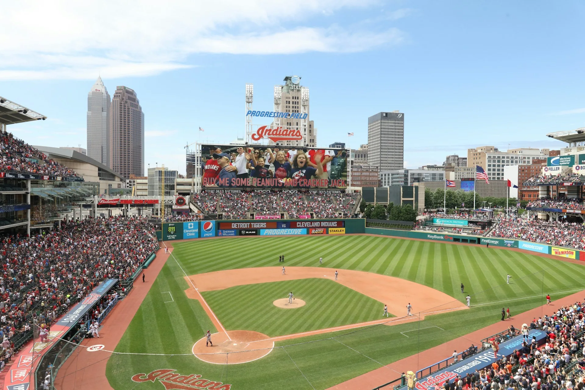 Progressive Field honkbalstadion in Cleveland, Ohio