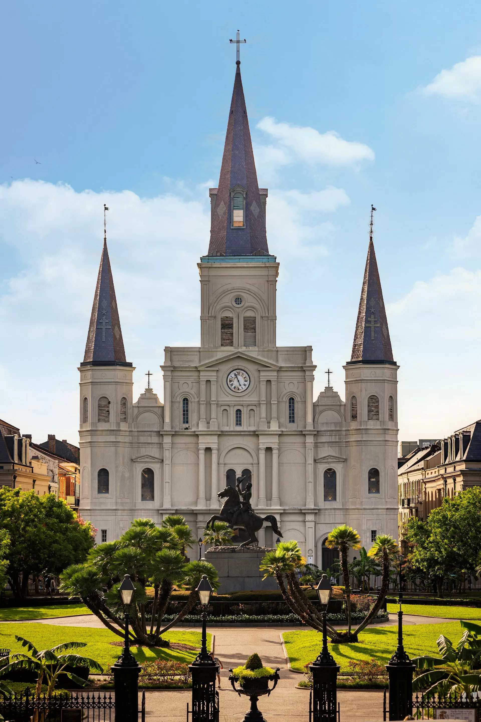 De St. Louis Cathedral op Jackson Square in New Orleans