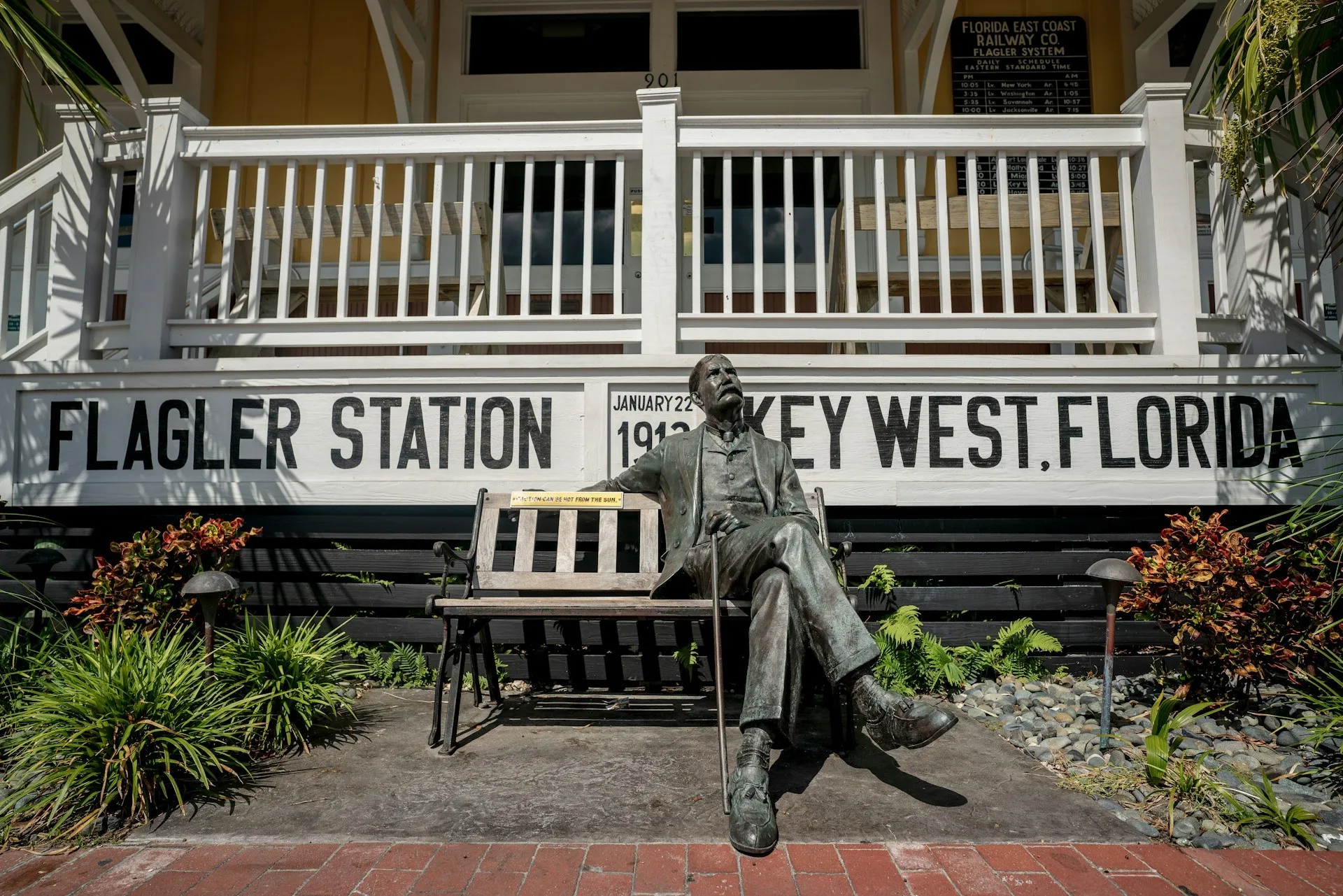 Standbeeld in Flagler Train Station op Key West, Florida