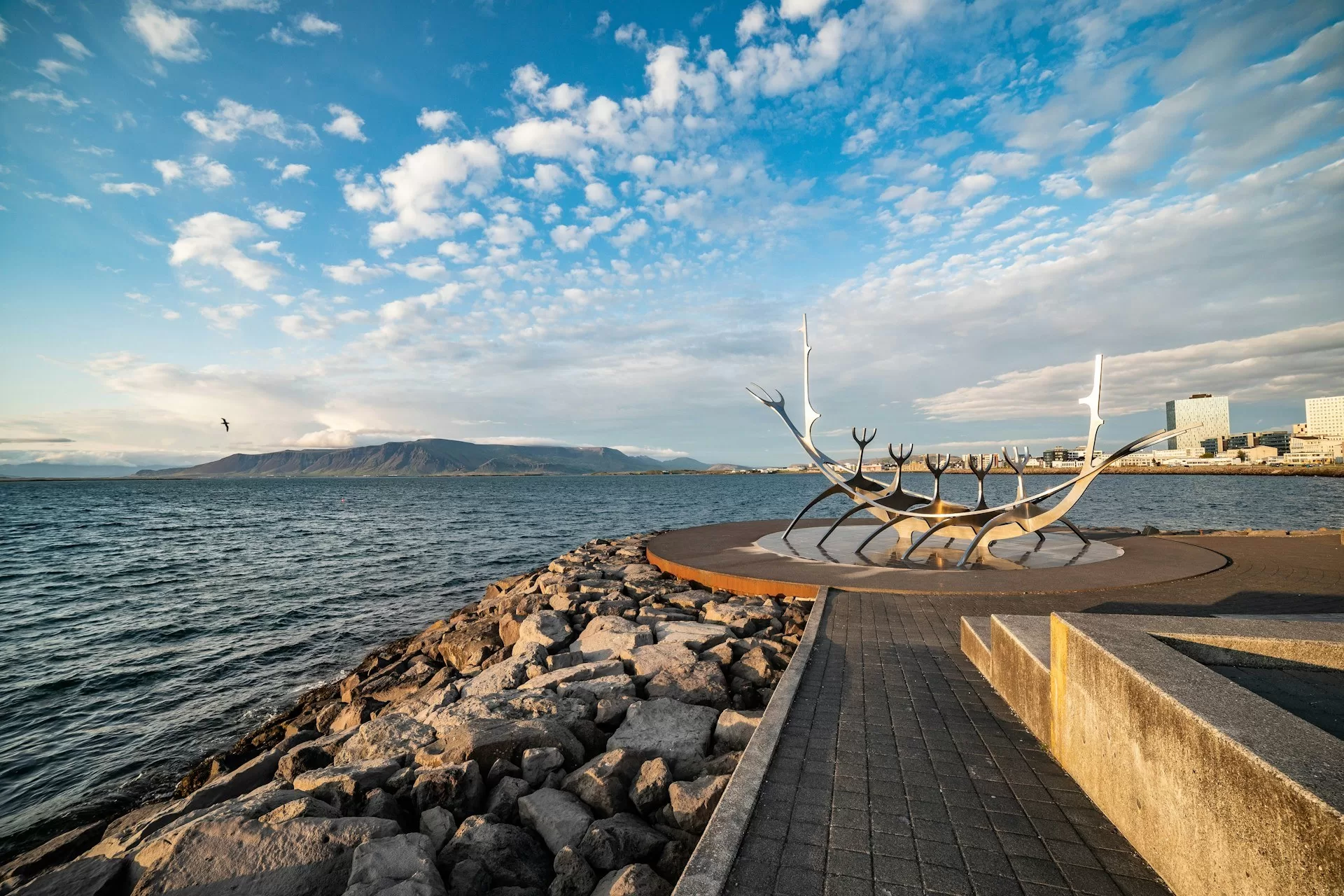 Sun Voyager aan de kust in Reykjavík, IJsland