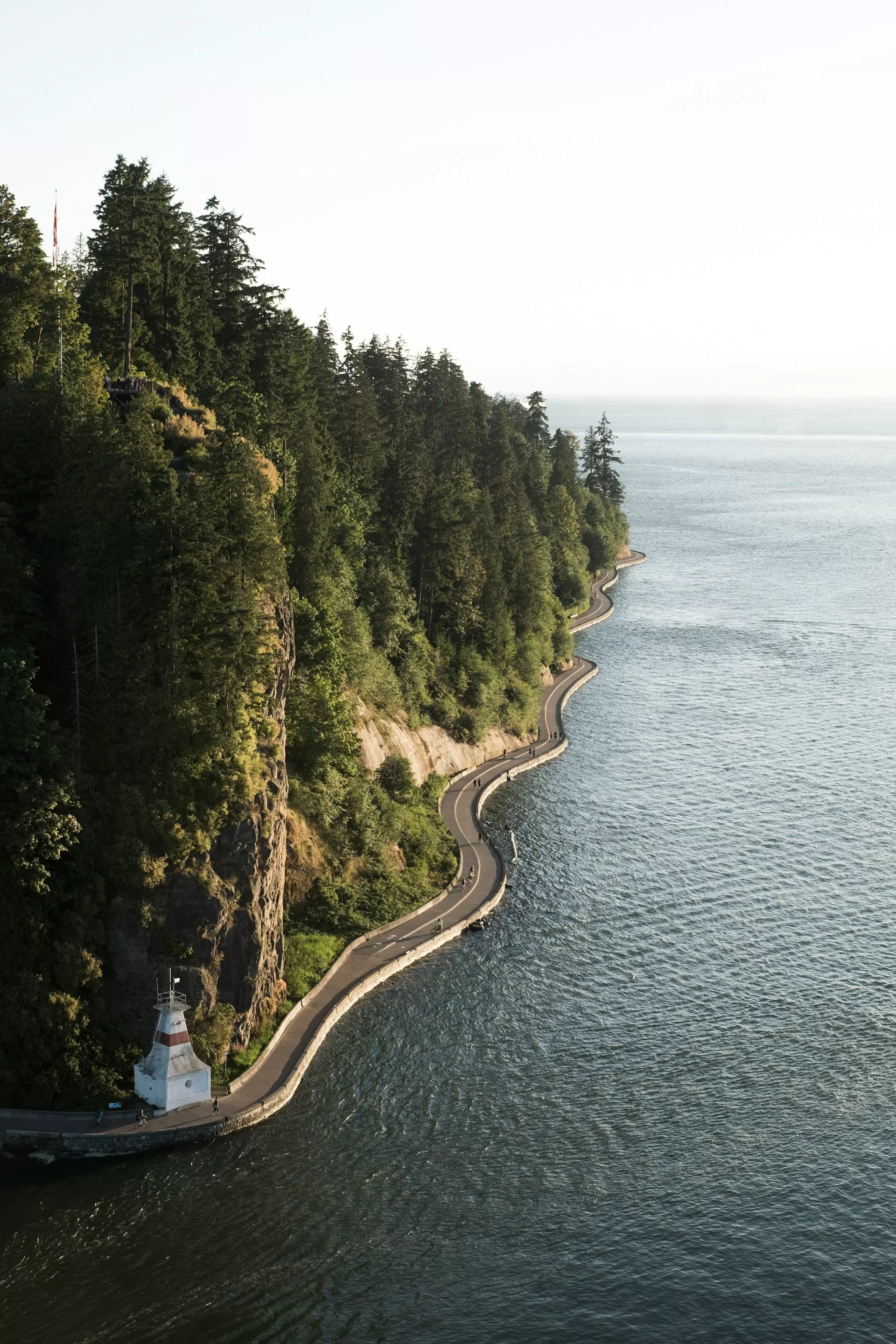 Luchtfoto van Stanley Park in Vancouver Canada