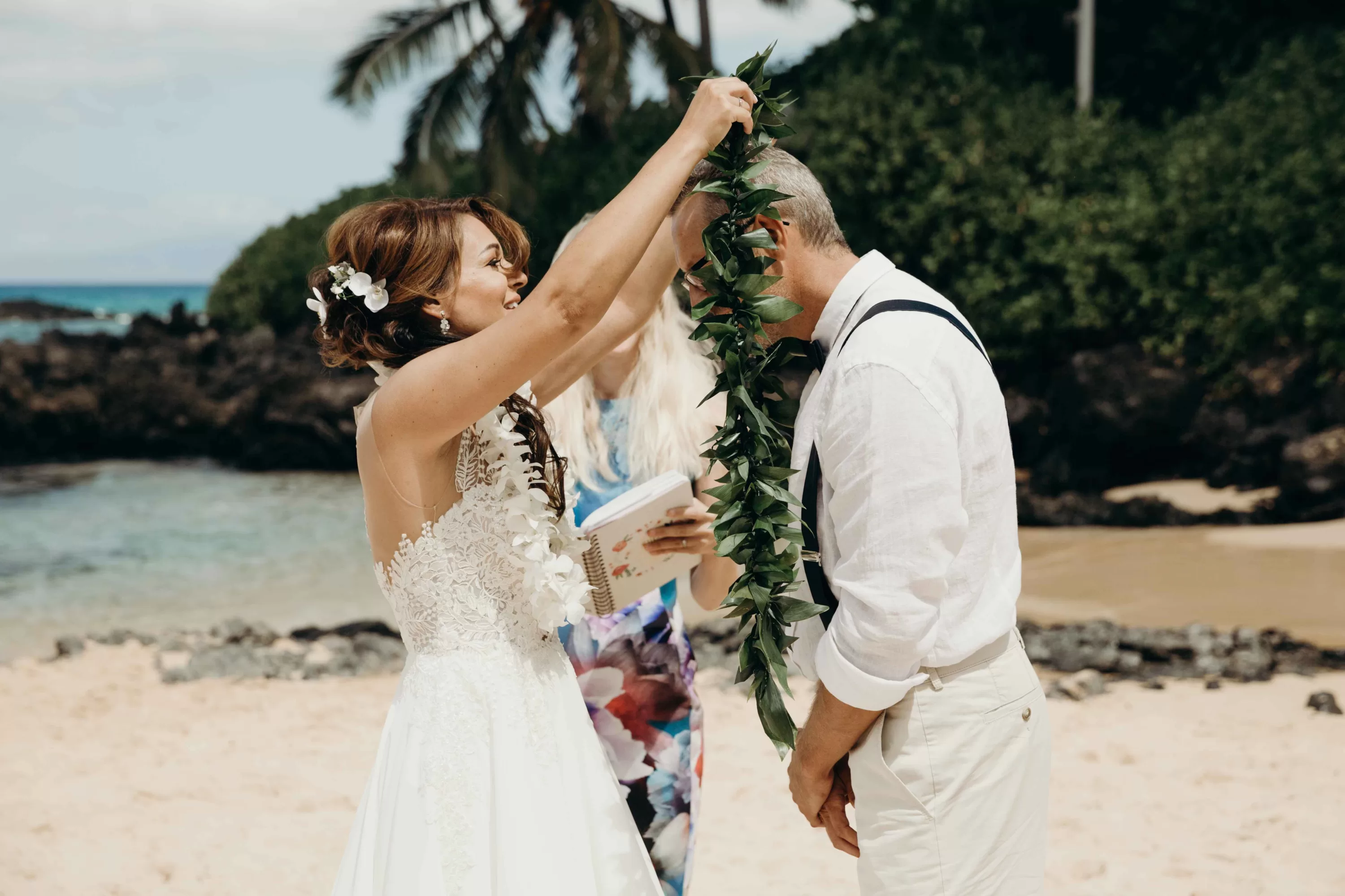 Een trouwerij op het strand van Hawaii