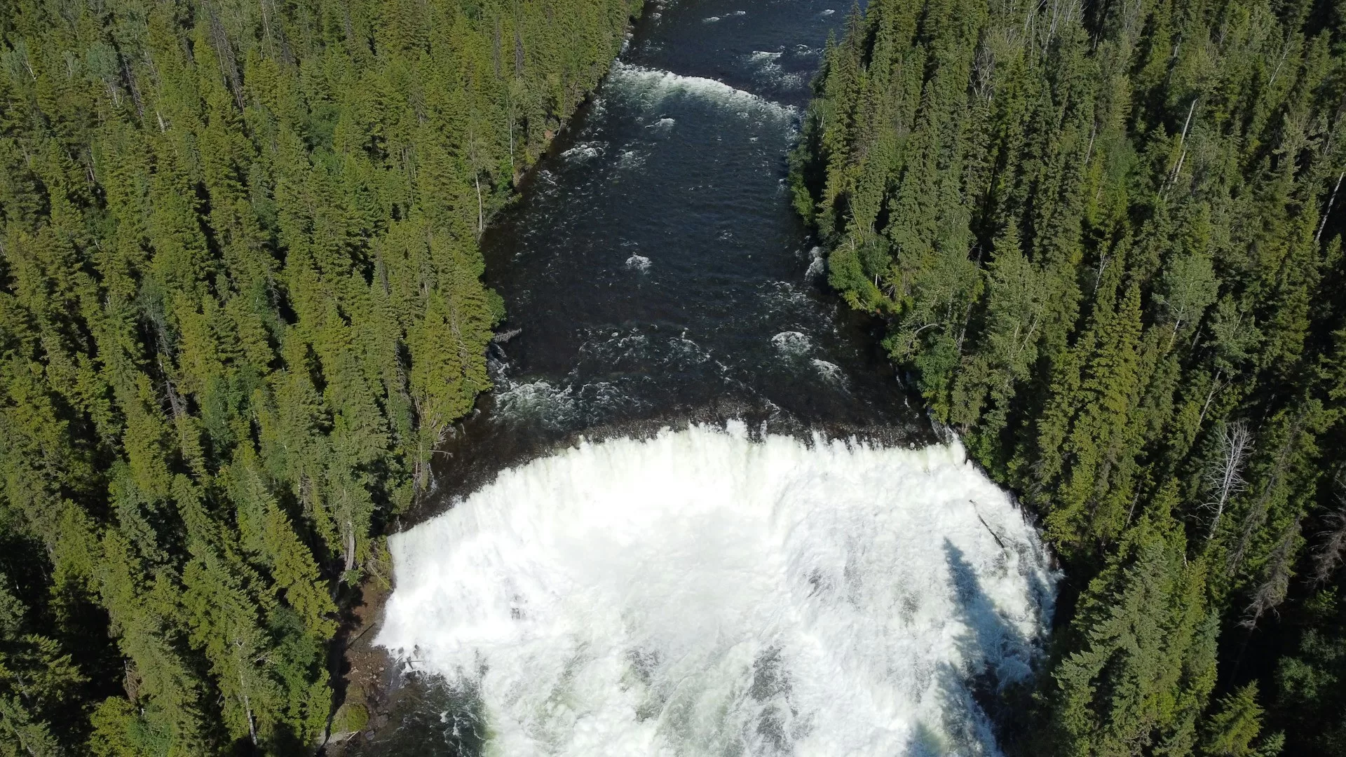 Dawson Falls in Wells Gray Provincial Park in de buurt van Clearwater, British Columbia