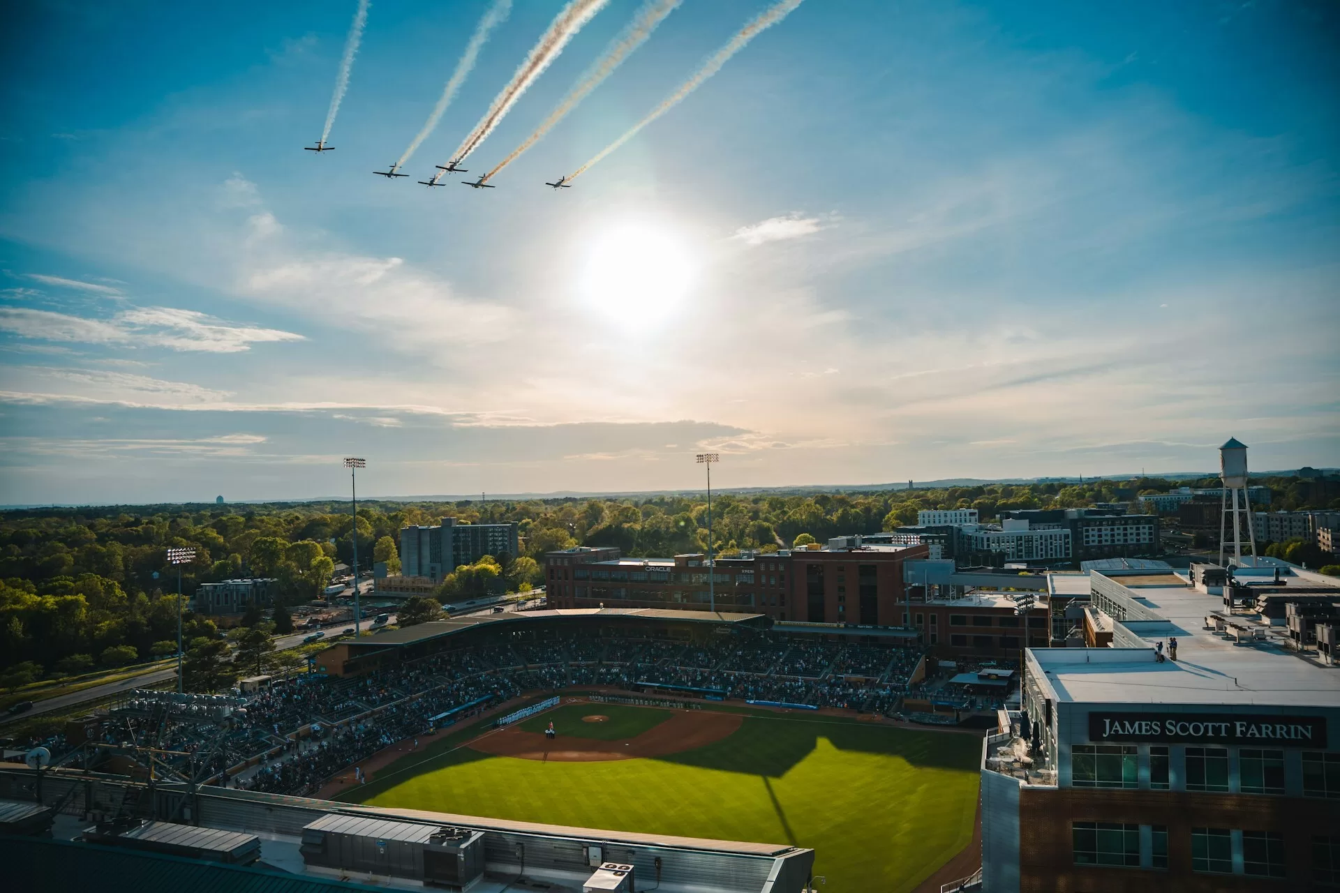 Durham Bulls Athletic Park honkbalstadion in North Carolina