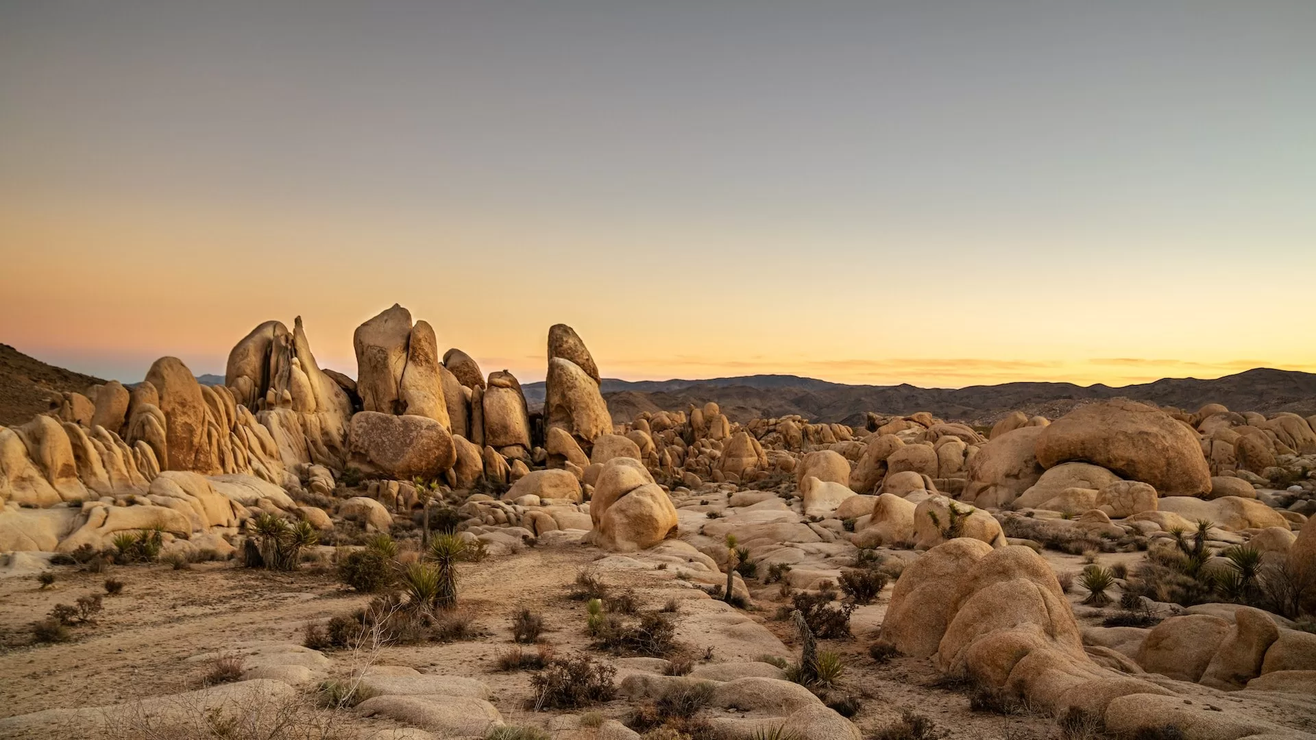 Rotsformaties in Joshua Tree National Park, Californië
